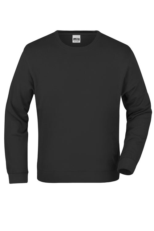 JN057 - Basic Sweat in black Größe S von Daiber