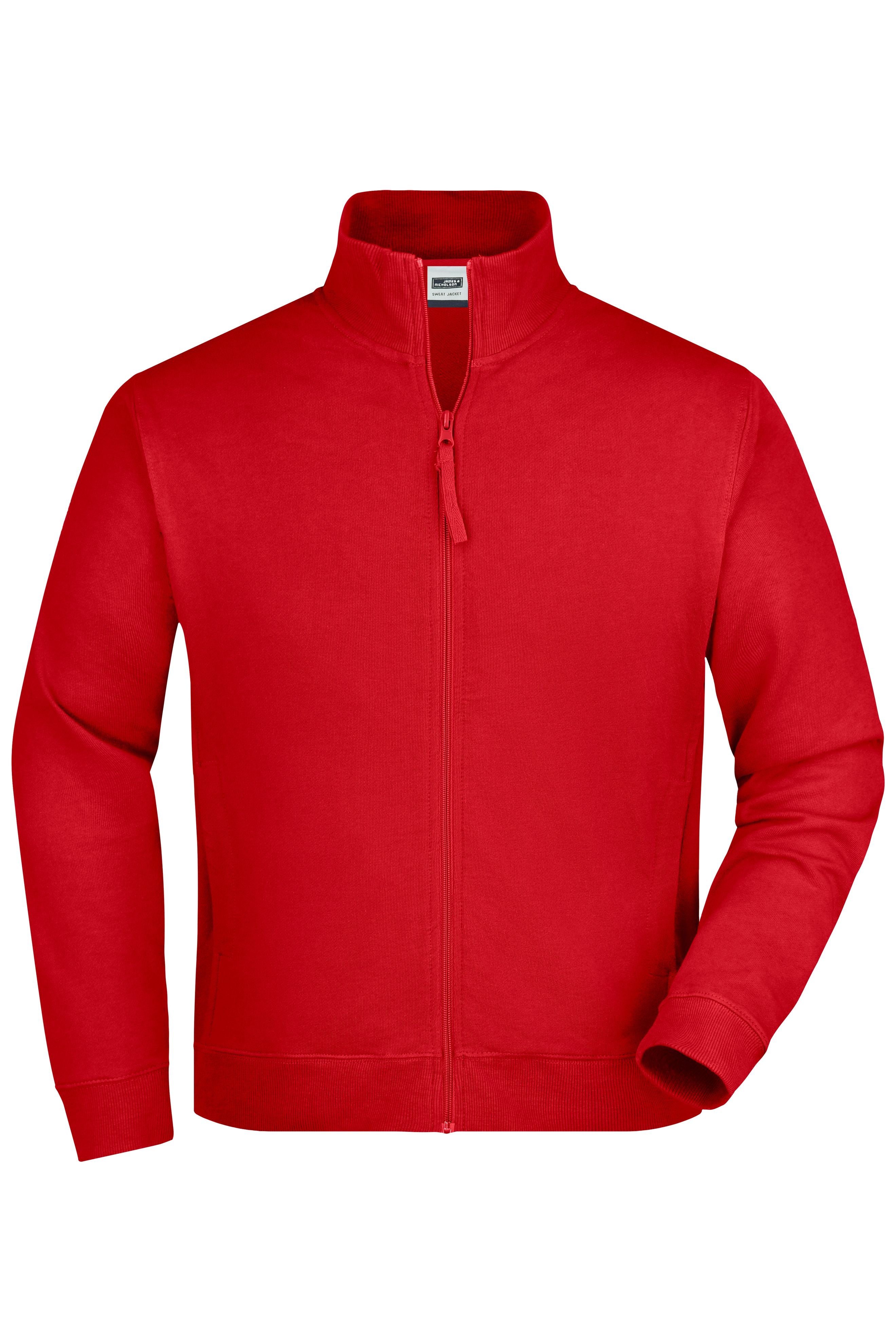 JN058 - Sweat Jacket in red Größe S von Daiber