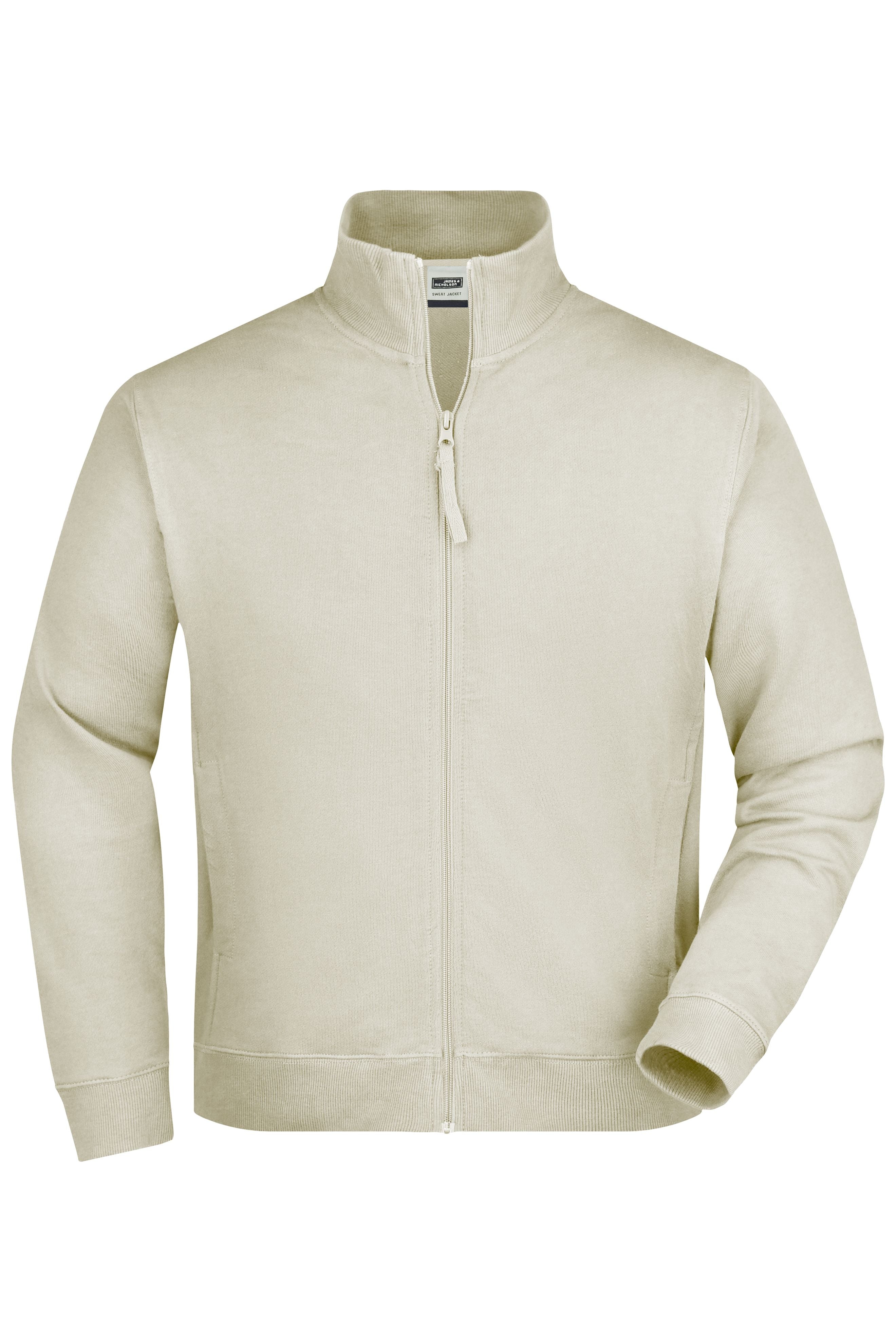 JN058 - Sweat Jacket in stone Größe S von Daiber