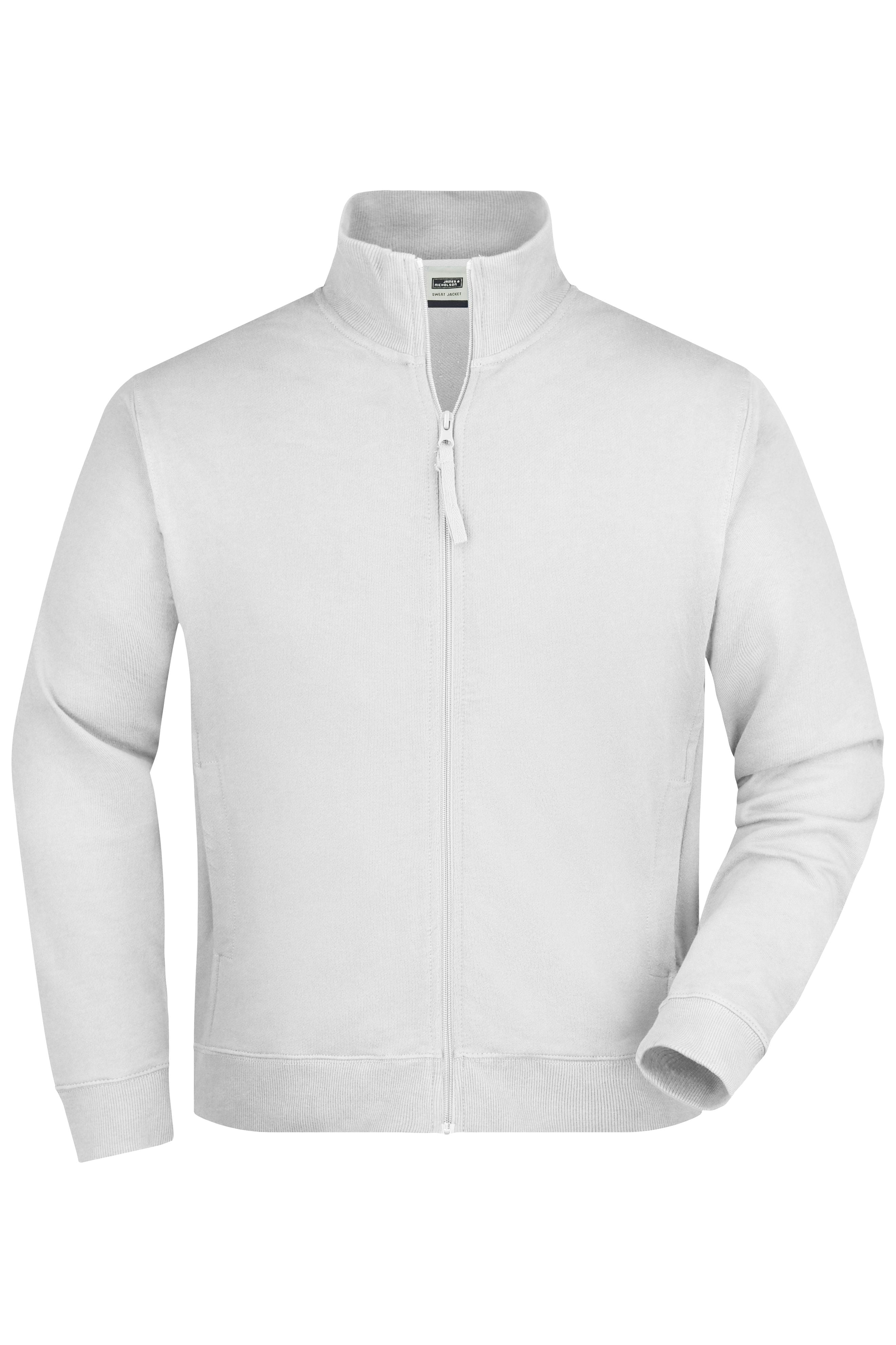 JN058 - Sweat Jacket in white Größe S von Daiber