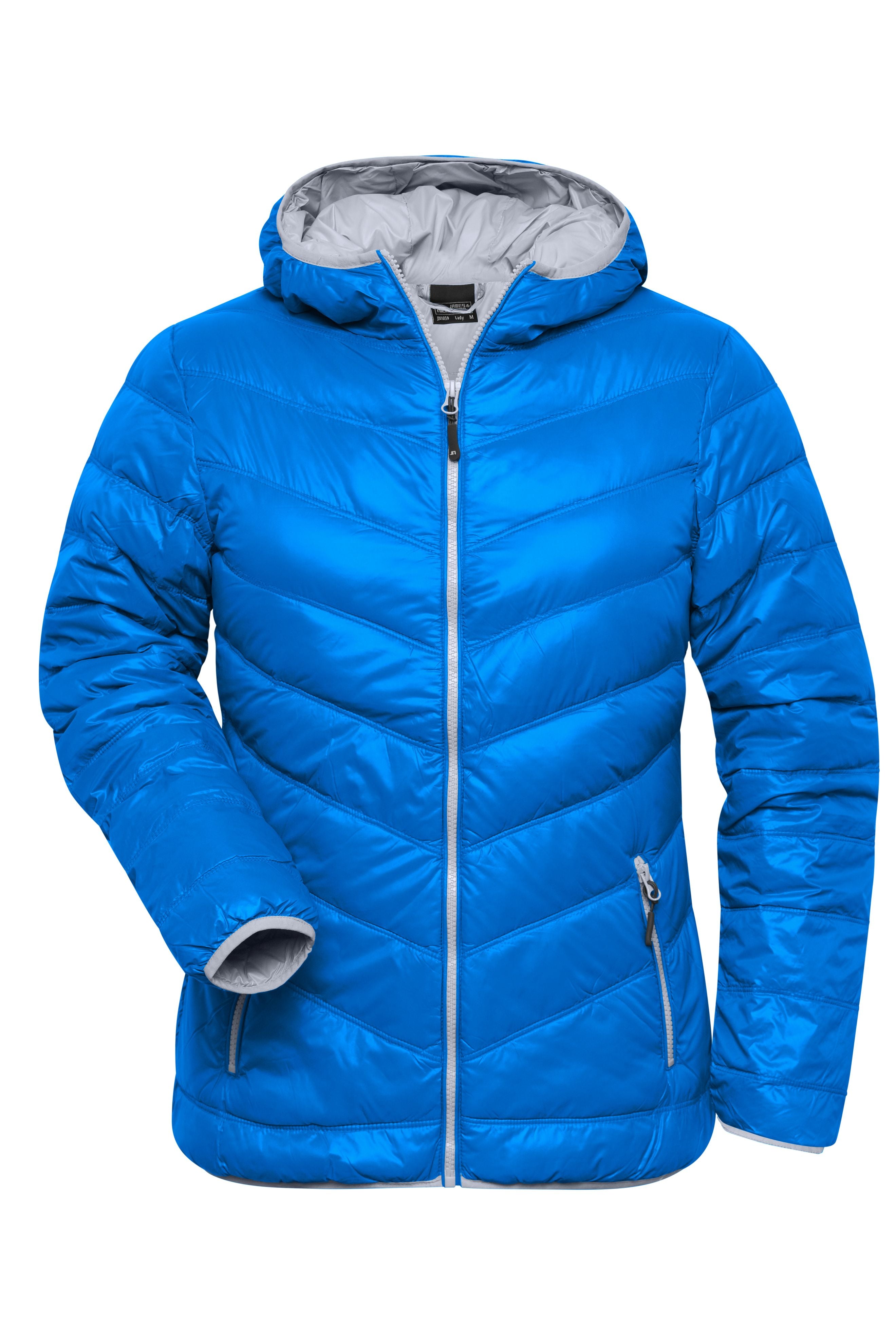 JN1059 - Ladies' Down Jacket in blue/silver Größe S von Daiber