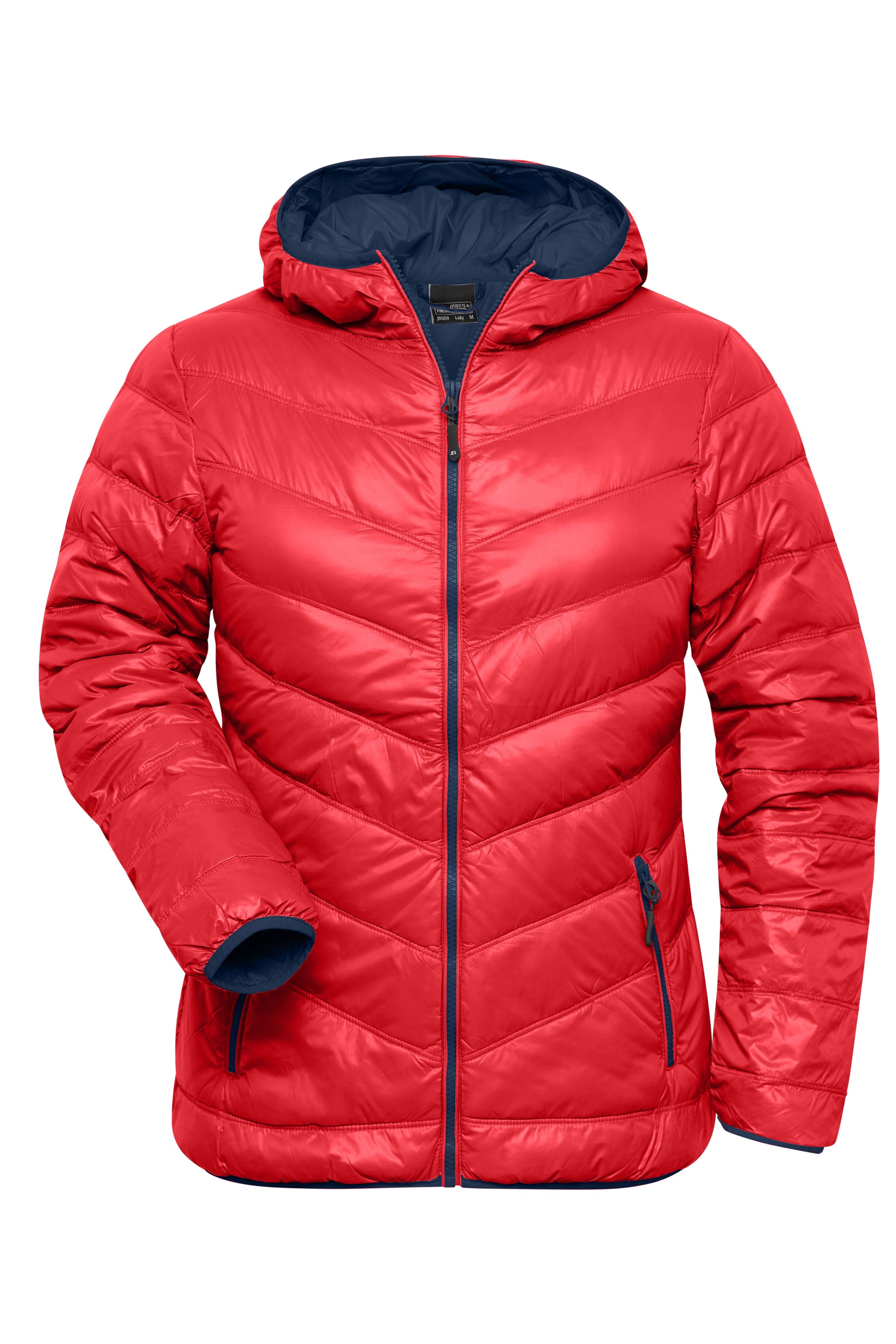 JN1059 - Ladies' Down Jacket in red/navy Größe S von Daiber