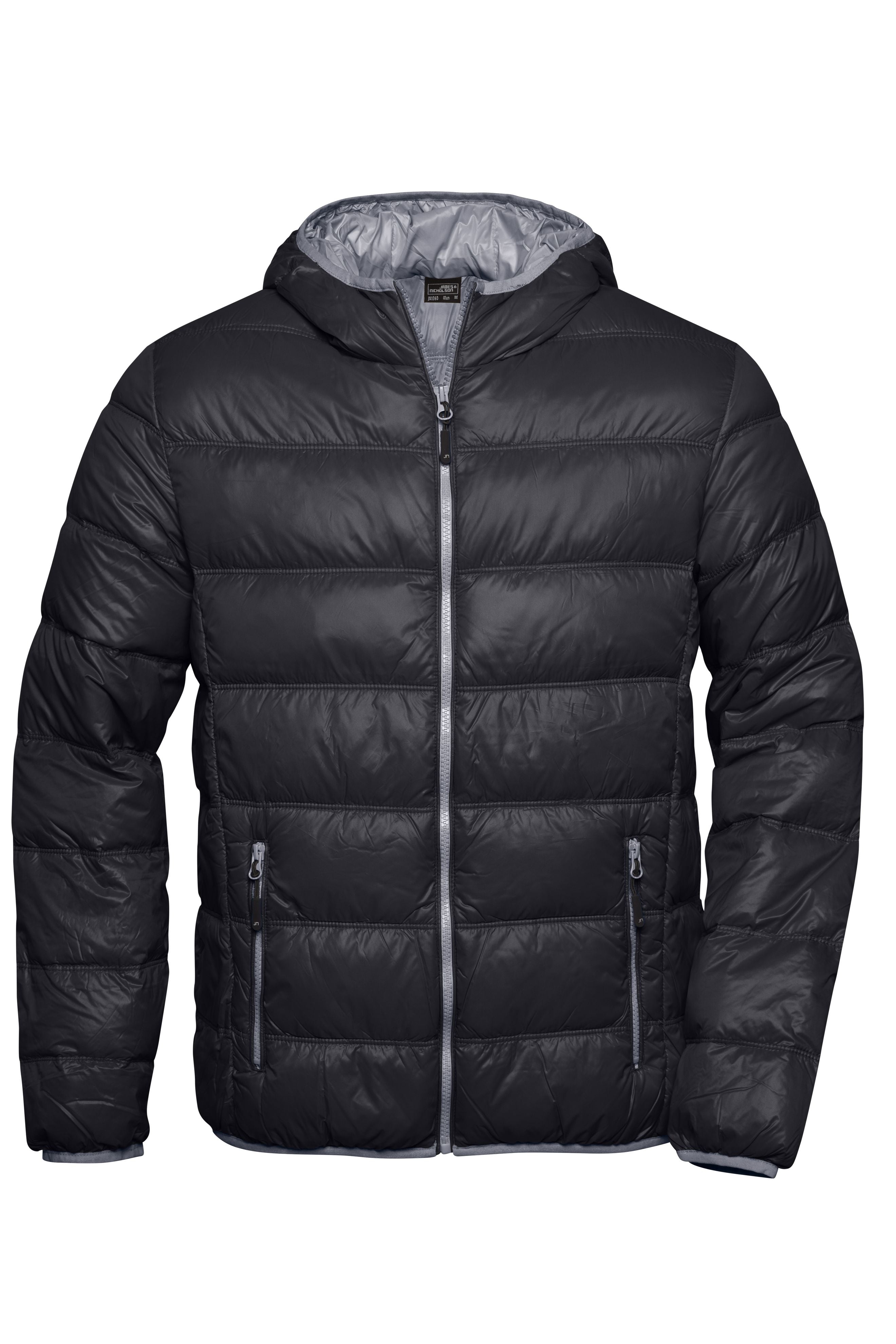 JN1060 - Men's Down Jacket in black/grey Größe S von Daiber