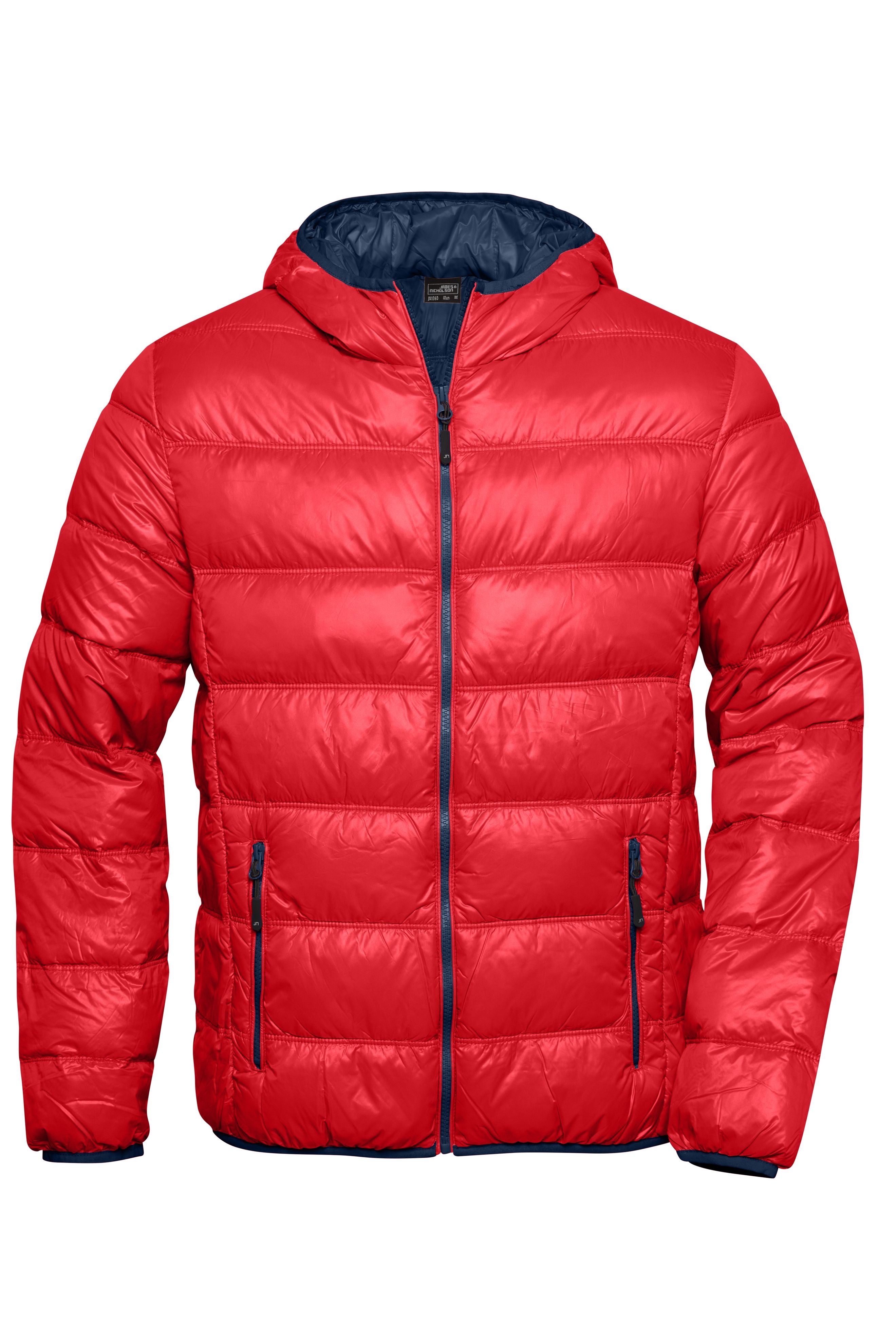 JN1060 - Men's Down Jacket in red/navy Größe S von Daiber