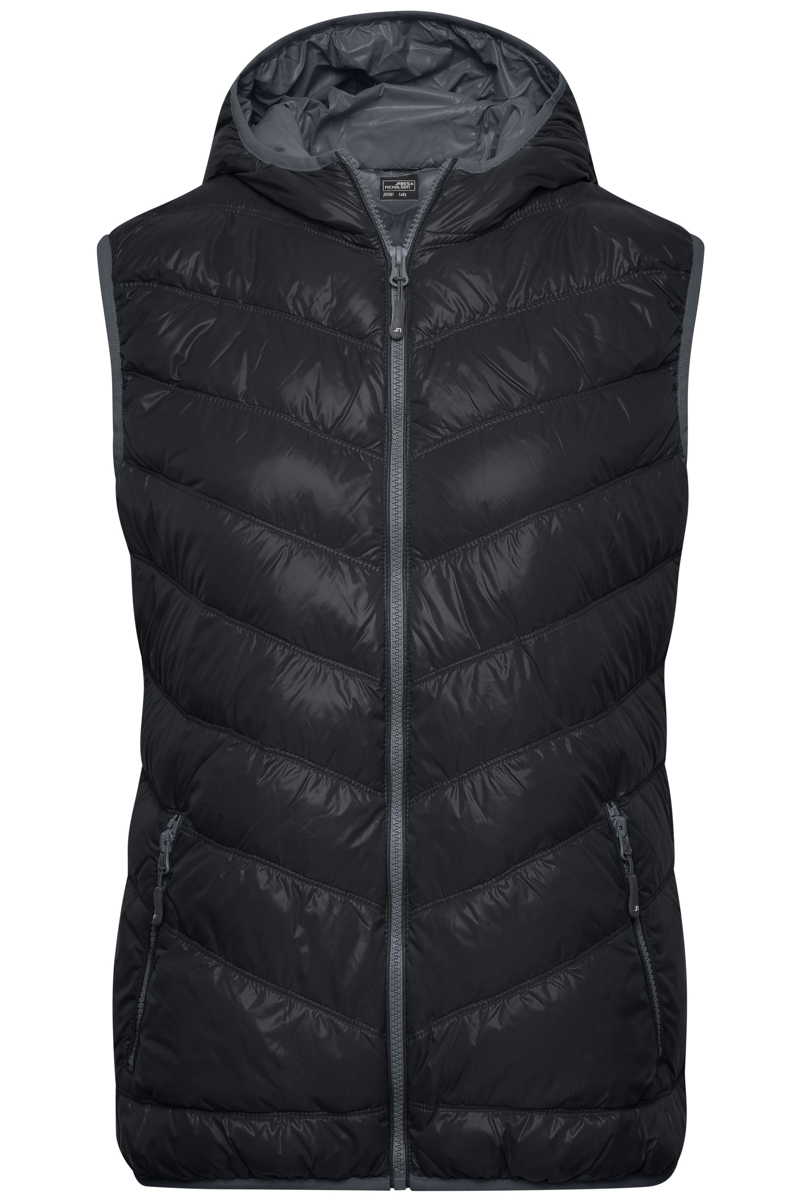 JN1061 - Ladies' Down Vest in black/grey Größe S von Daiber