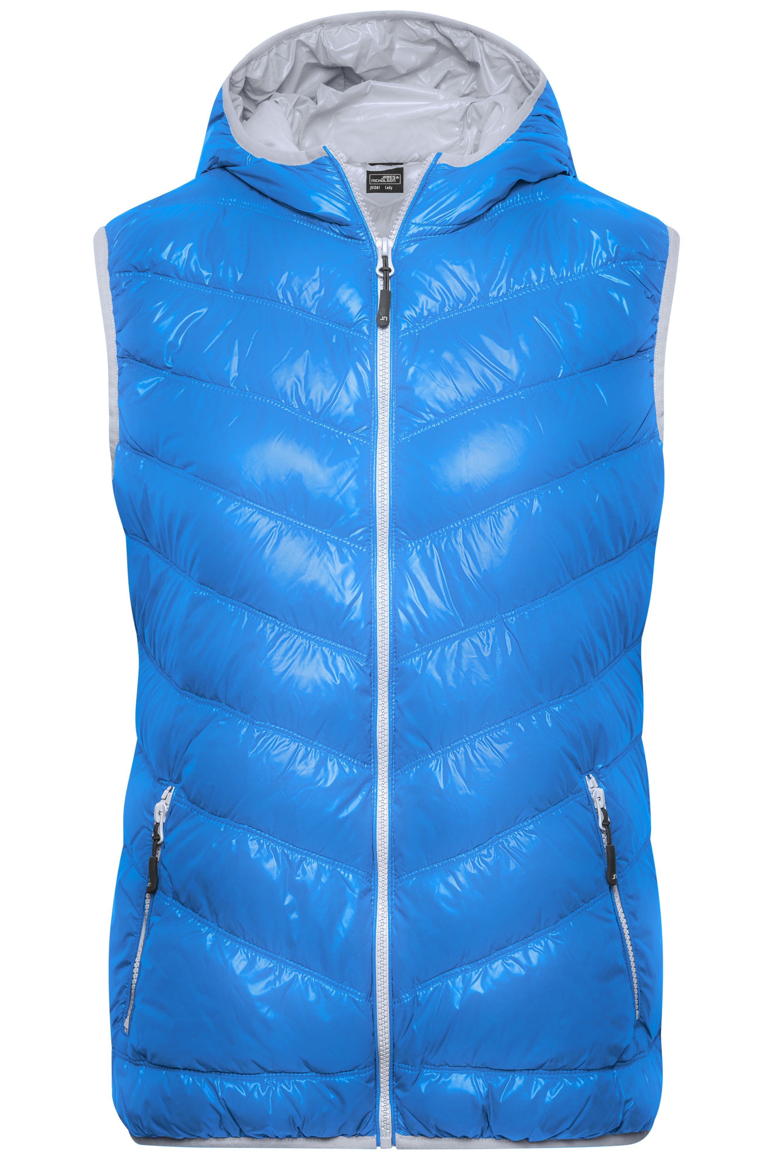 JN1061 - Ladies' Down Vest in blue/silver Größe S von Daiber