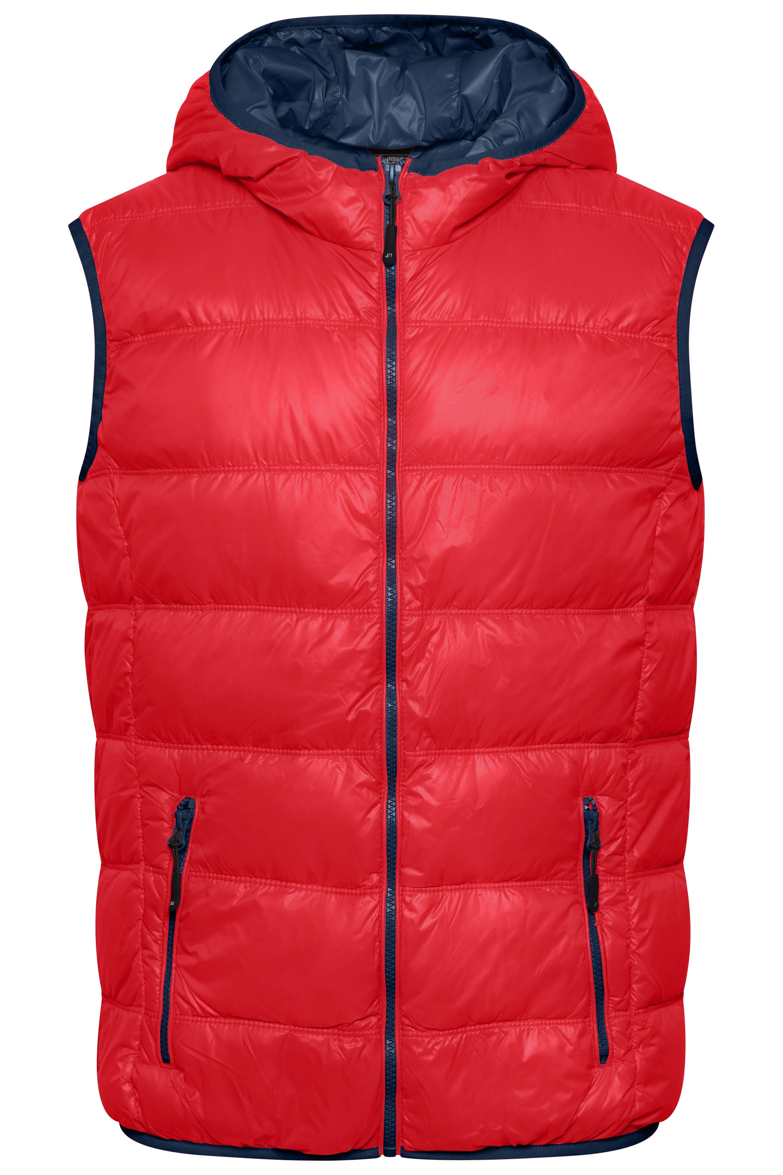 JN1062 - Men's Down Vest in red/navy Größe S von Daiber