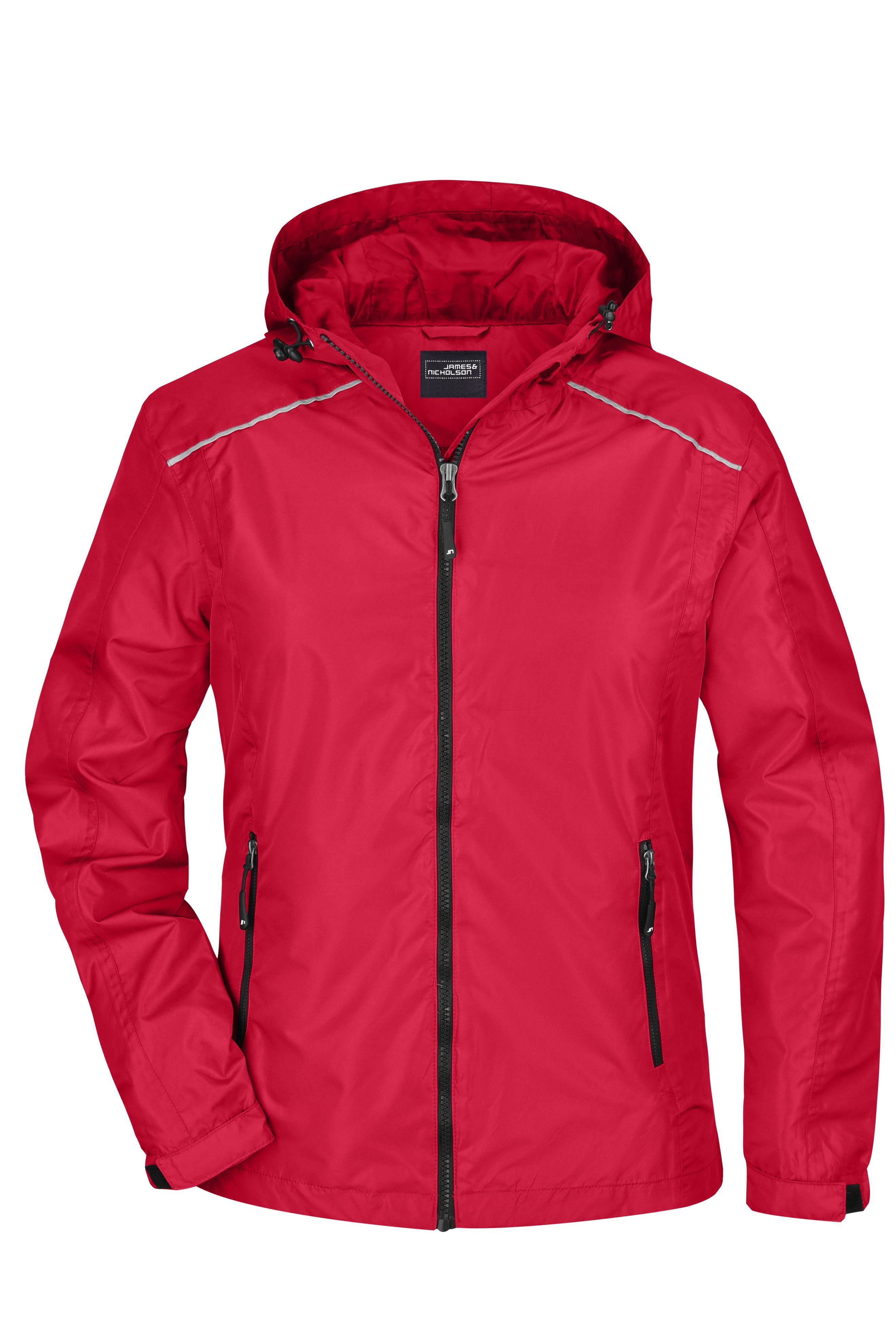 JN1117 - Ladies' Rain Jacket in red/black Größe S von Daiber