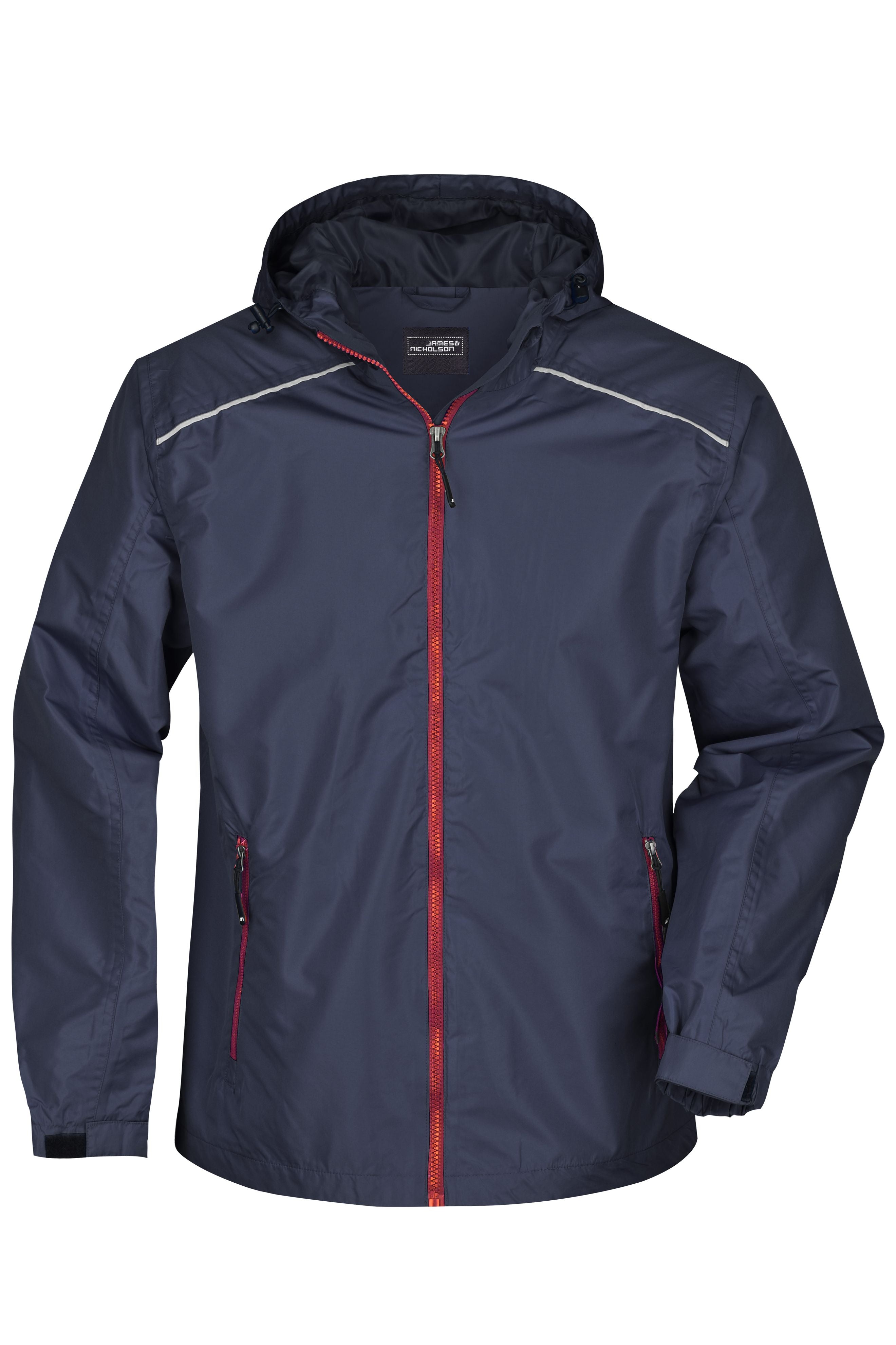 JN1118 - Men's Rain Jacket in navy/red Größe S von Daiber