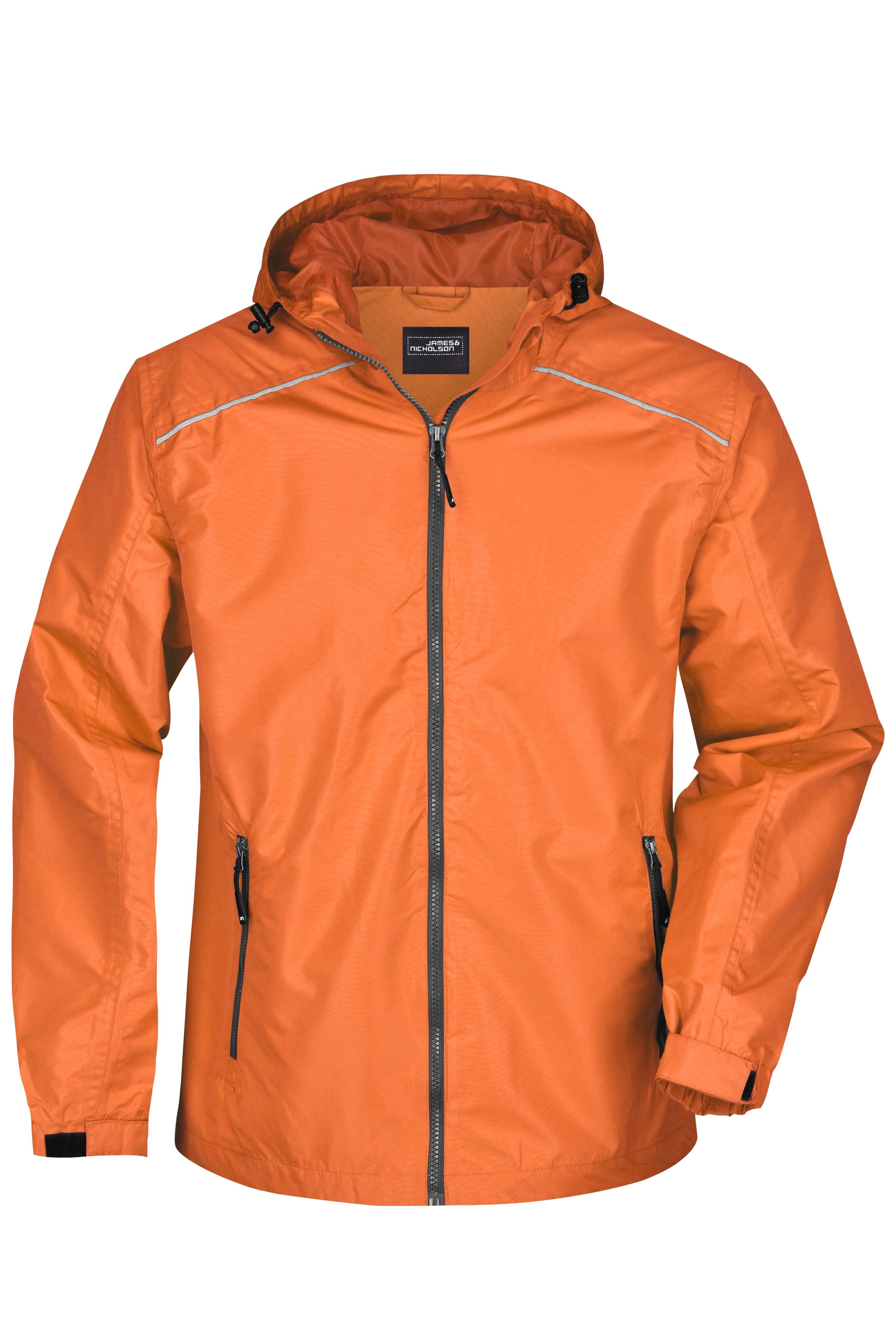 JN1118 - Men's Rain Jacket in orange/carbon Größe S von Daiber