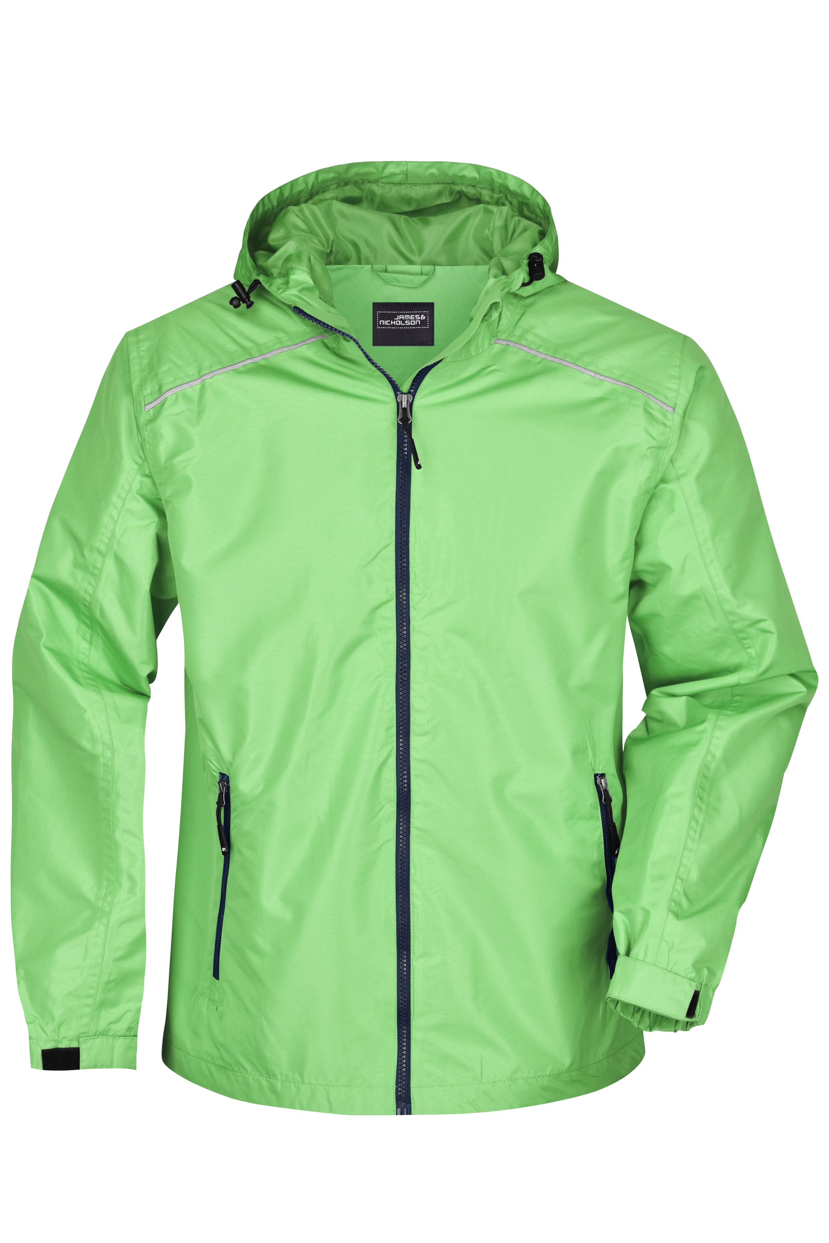 JN1118 - Men's Rain Jacket in spring-green/navy Größe S von Daiber
