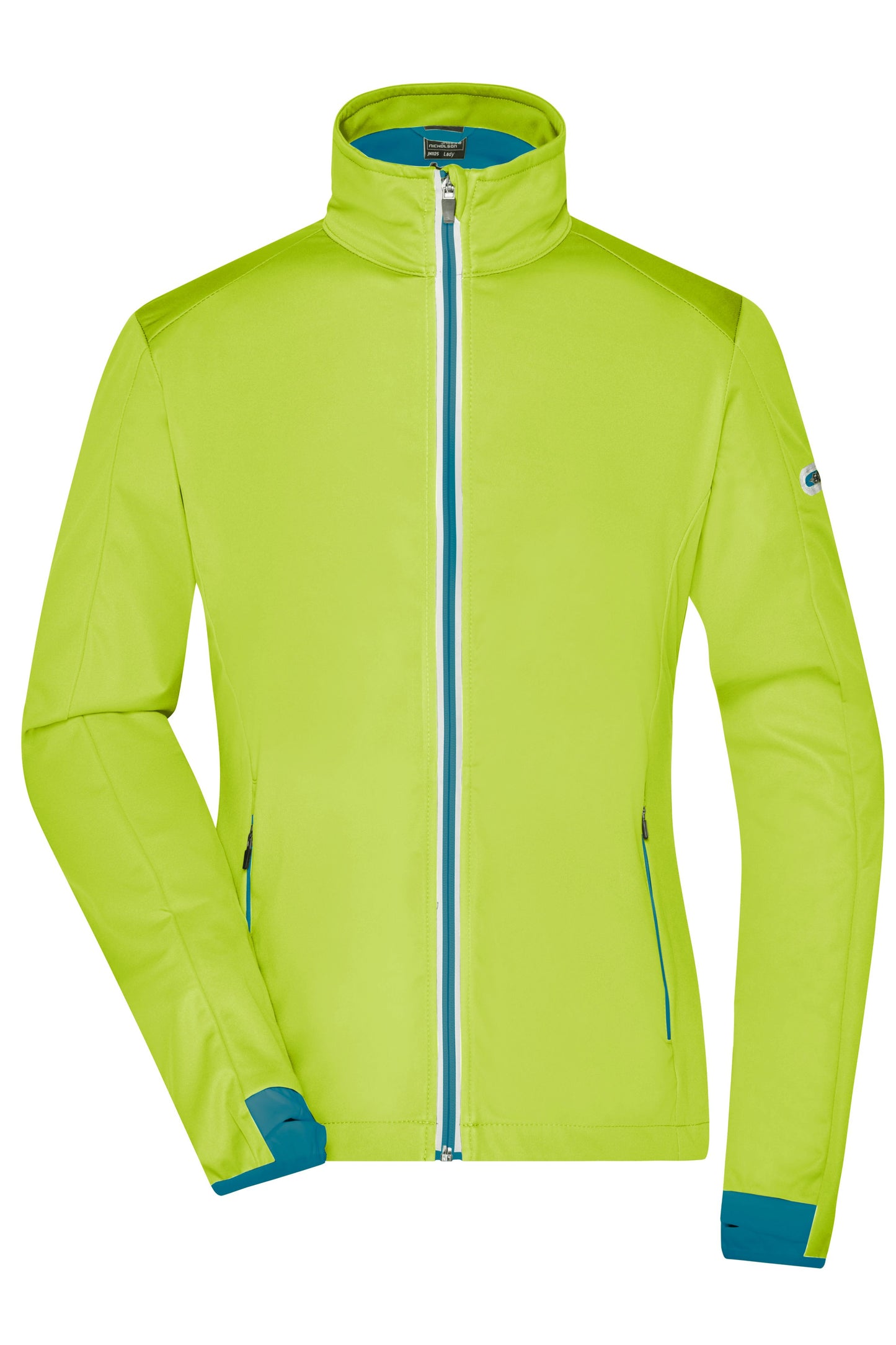 JN1125 - Ladies' Sports Softshell Jacket in bright-yellow/bright-blue Größe S von Daiber