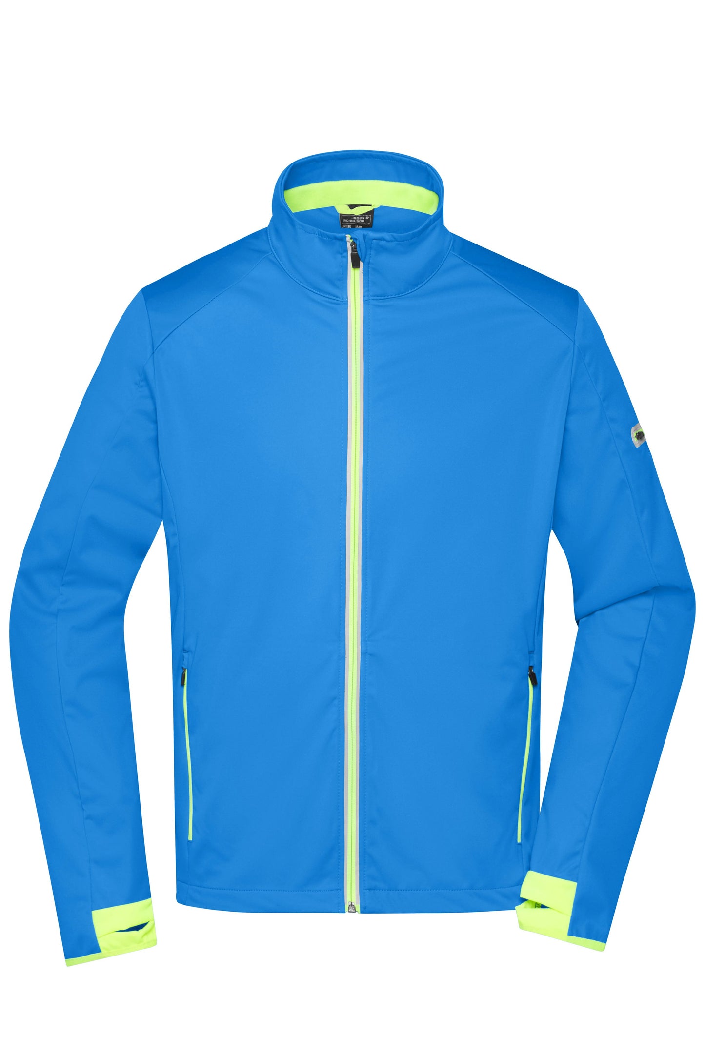 JN1126 - Men's Sports Softshell Jacket in bright-blue/bright-yellow Größe S von Daiber
