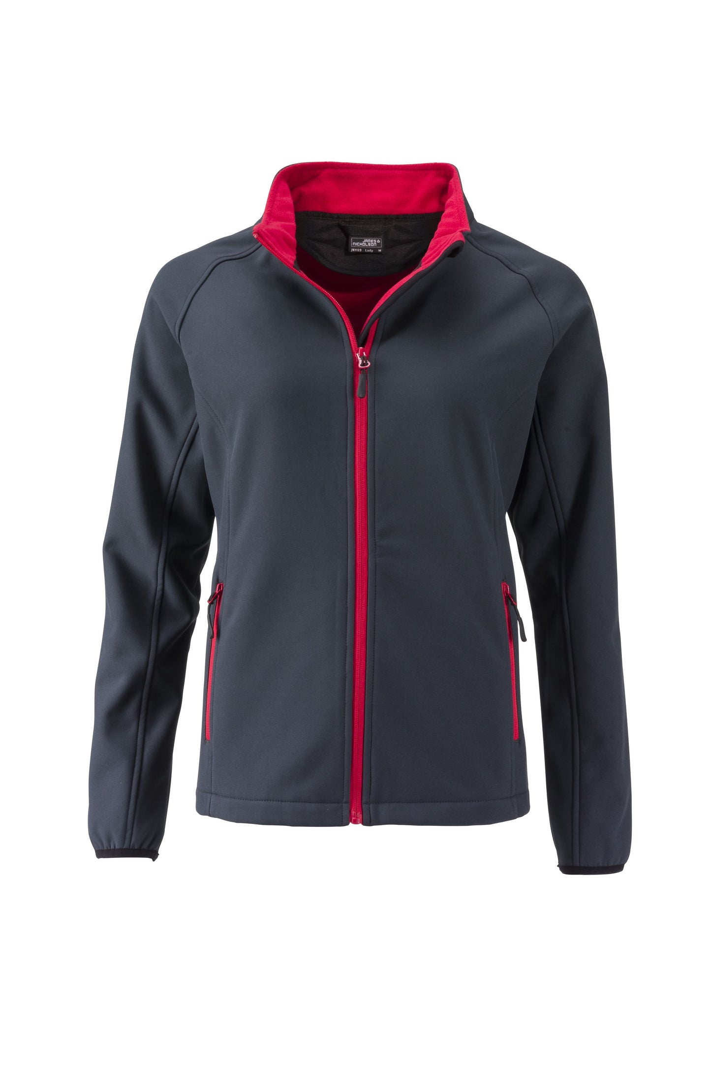 JN1129 - Ladies' Promo Softshell Jacket in iron-grey/red Größe S von Daiber