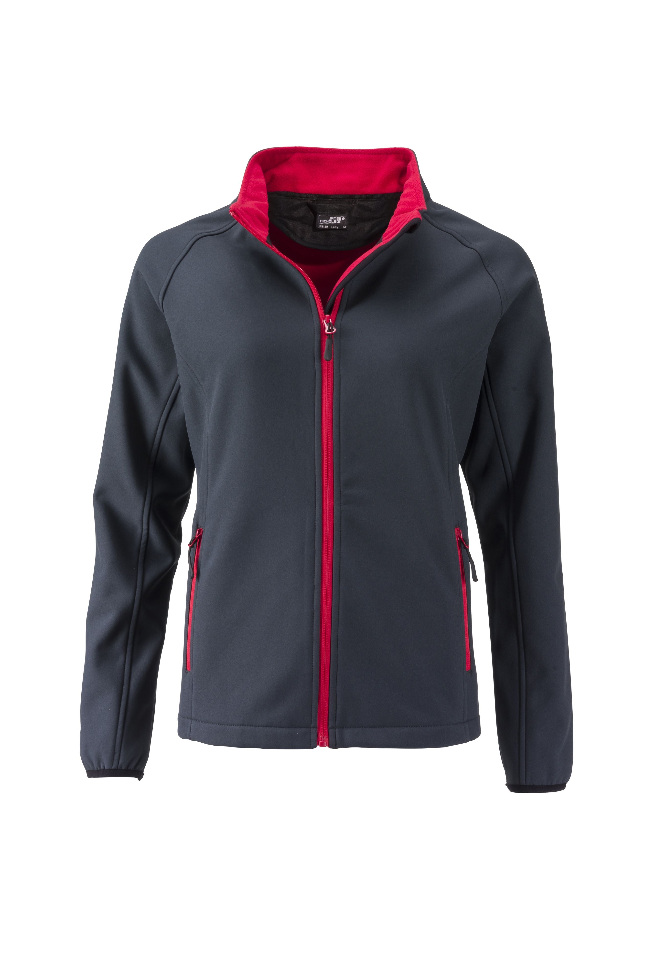 JN1129 - Ladies' Promo Softshell Jacket in iron-grey/red Größe S von Daiber