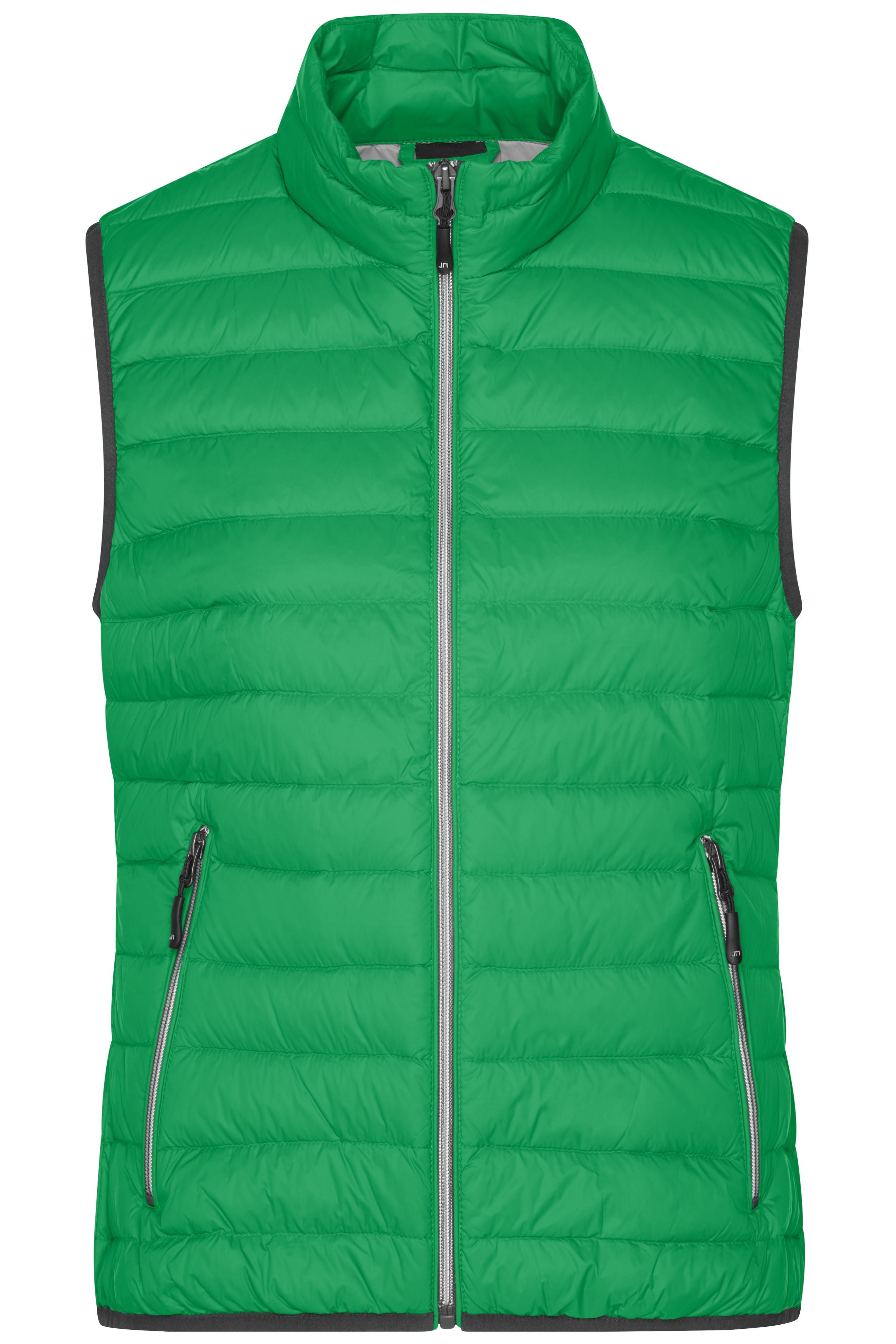 JN1137 - Ladies' Down Vest in fern-green/silver Größe S von Daiber