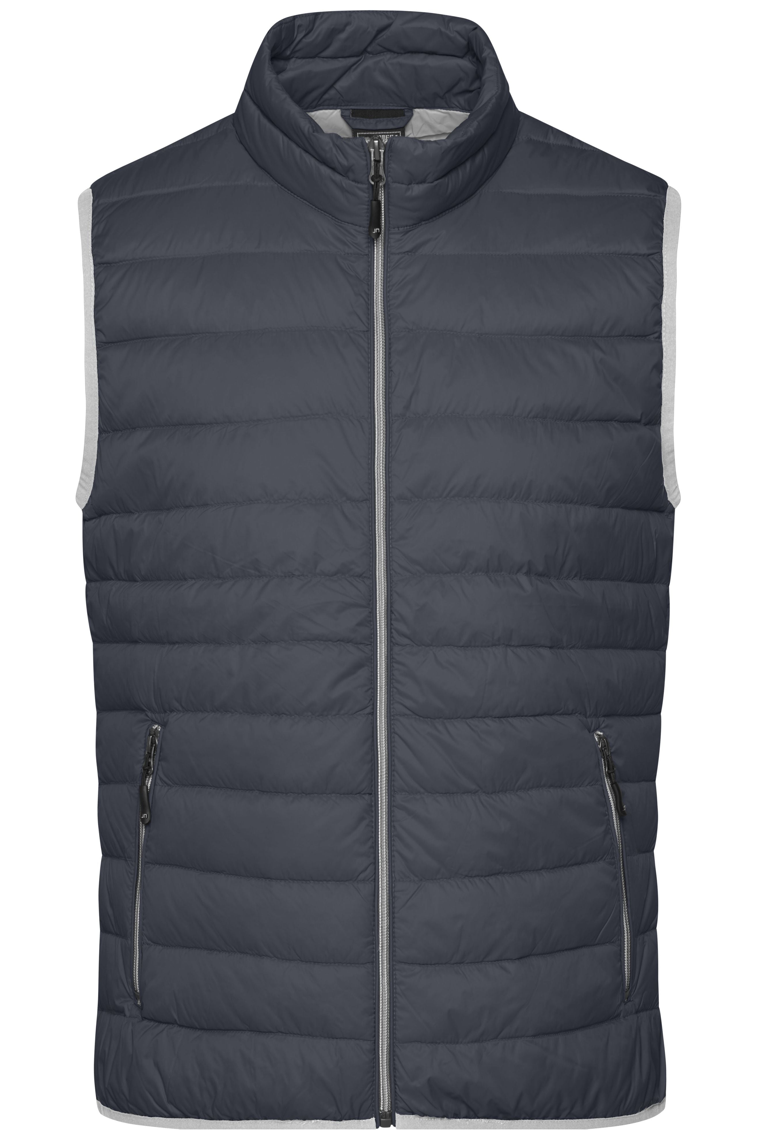 JN1138 - Men's Down Vest in graphite/silver Größe S von Daiber