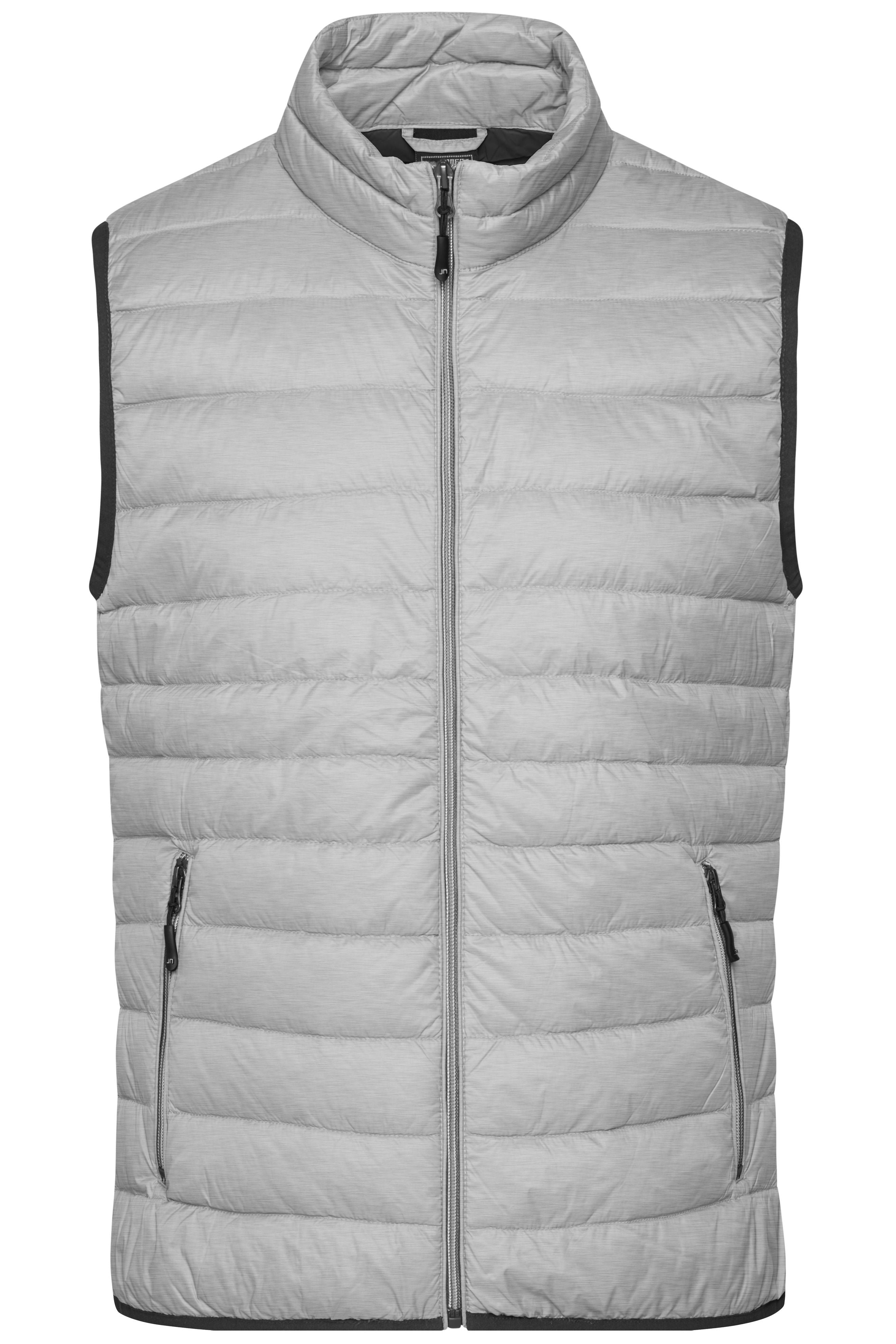 JN1138 - Men's Down Vest in silver-melange/graphite Größe S von Daiber