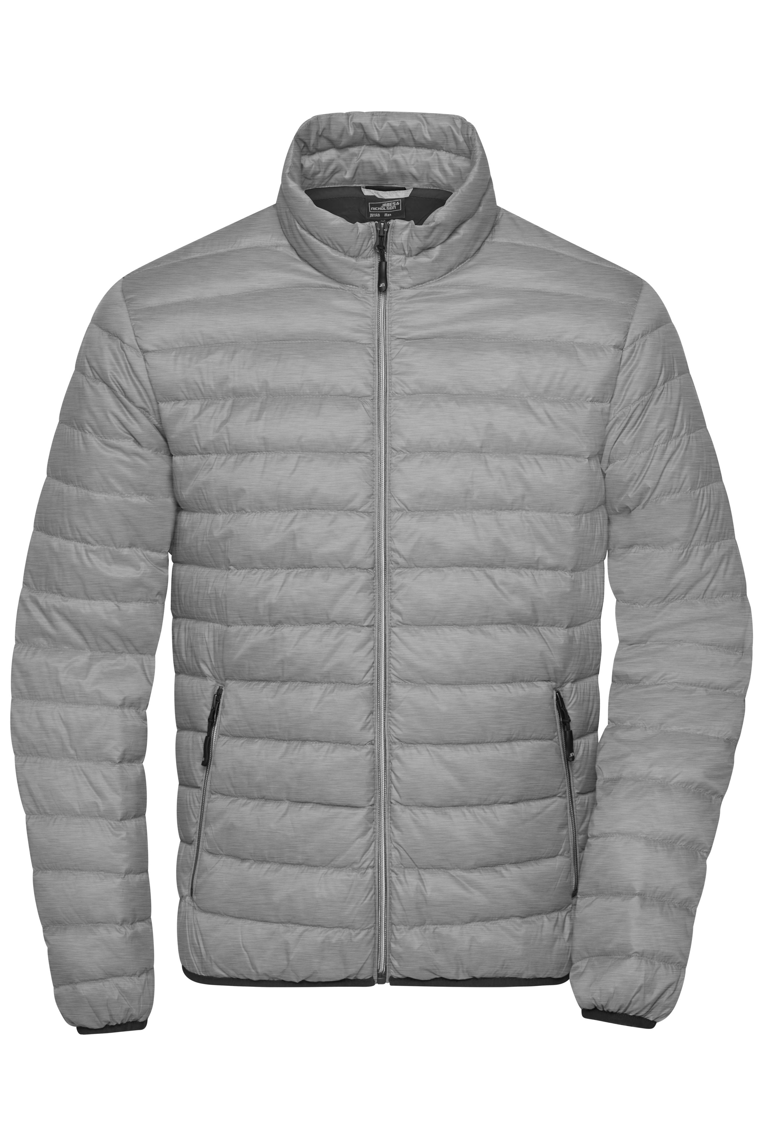 JN1140 - Men's Down Jacket in silver-melange/graphite Größe S von Daiber