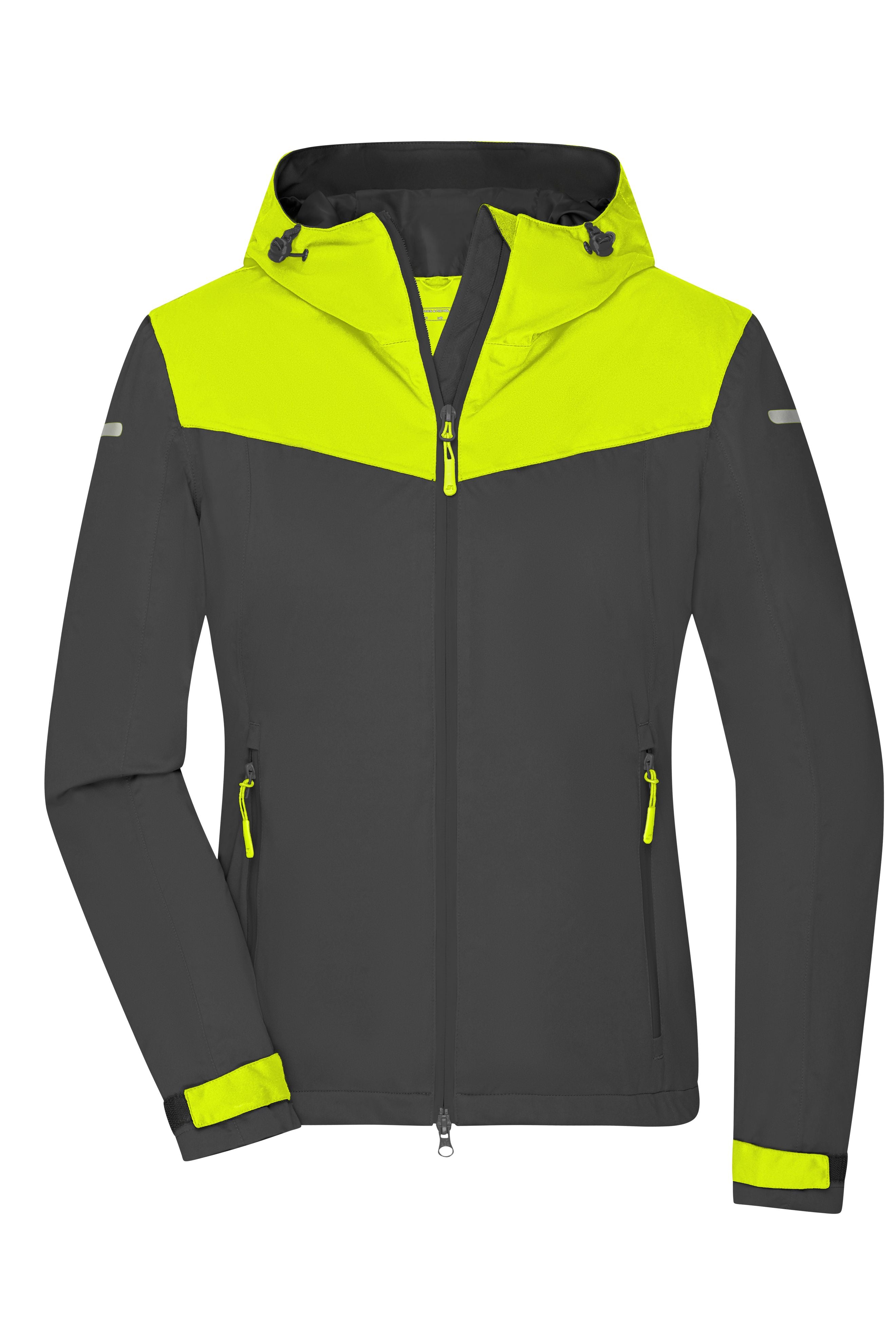 JN1179 - Ladies' Allweather Jacket in carbon/bright-yellow/carbon Größe XS von Daiber