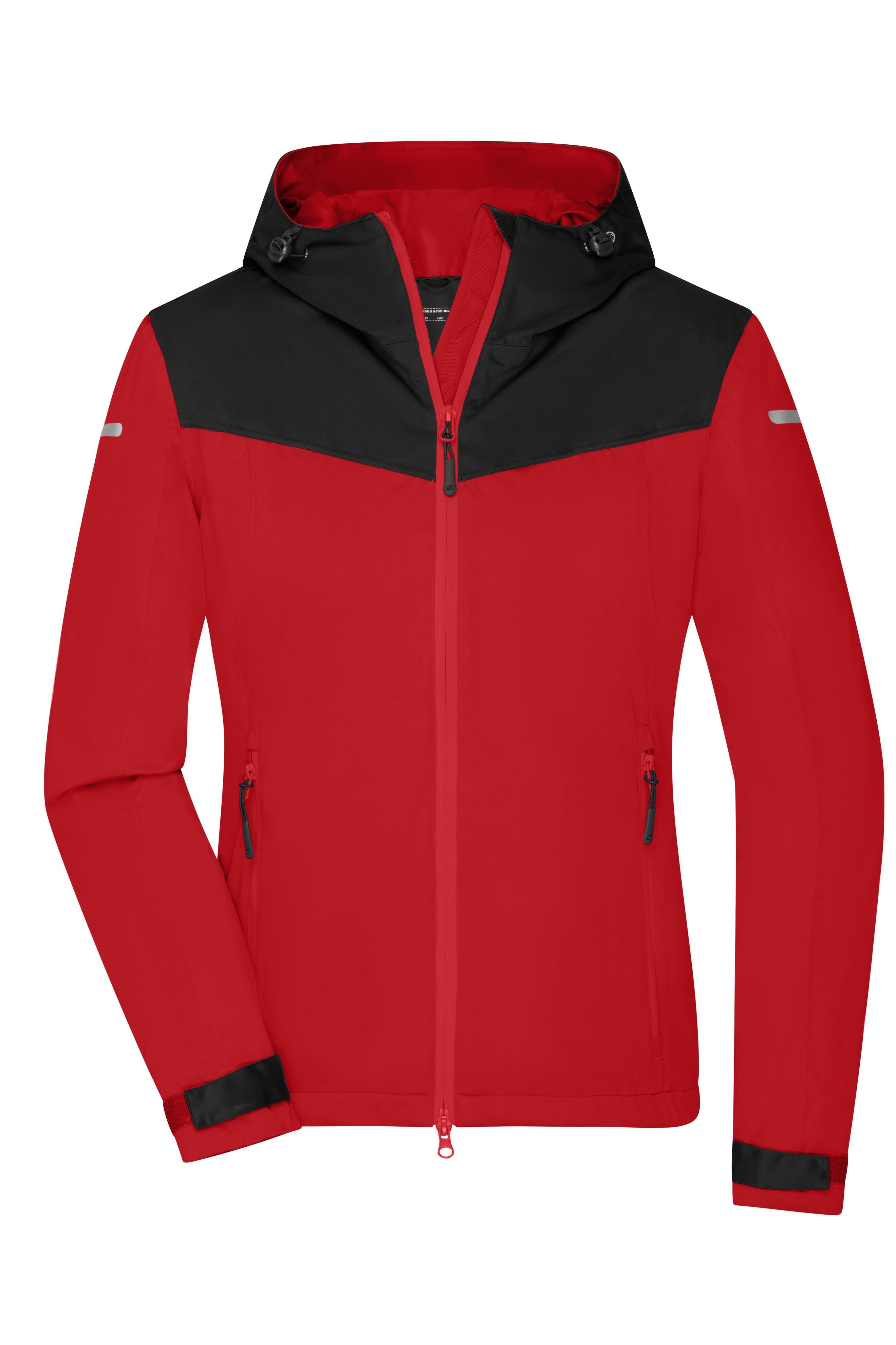 JN1179 - Ladies' Allweather Jacket in light-red/black/light-red Größe XS von Daiber