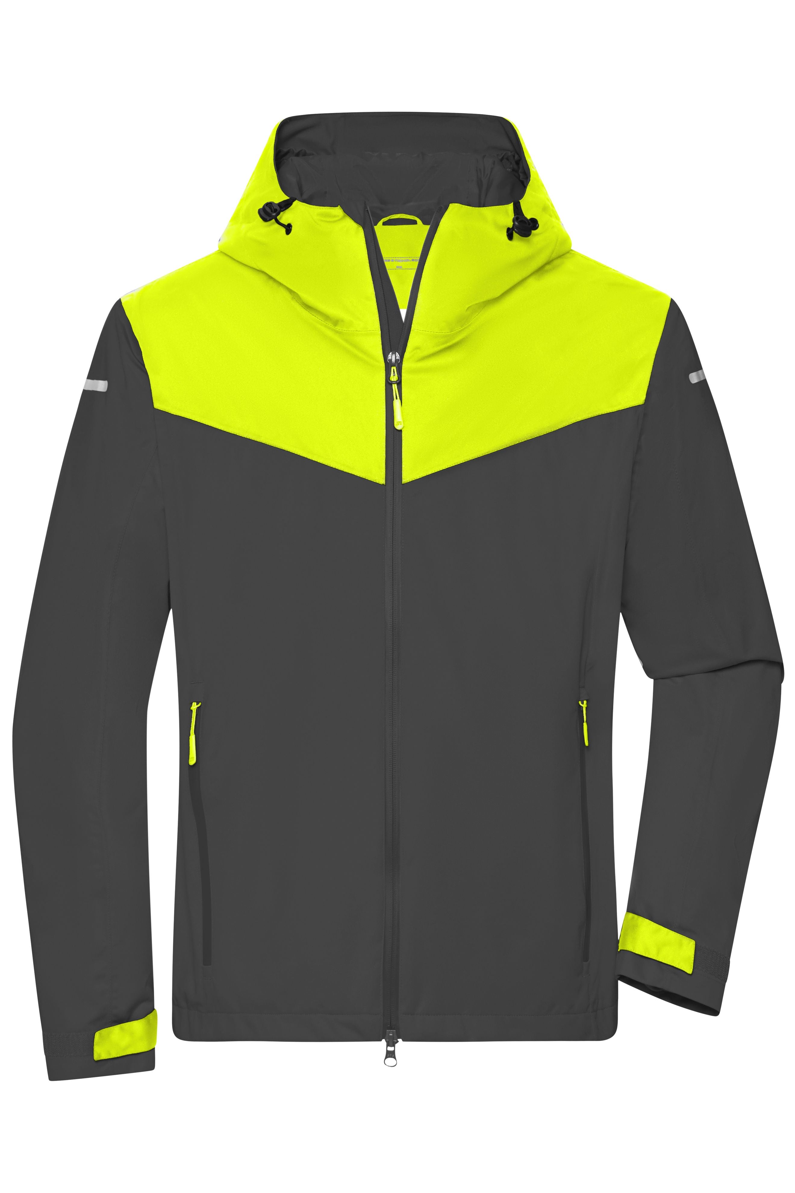 JN1180 - Men's Allweather Jacket in carbon/bright-yellow/carbon Größe S von Daiber