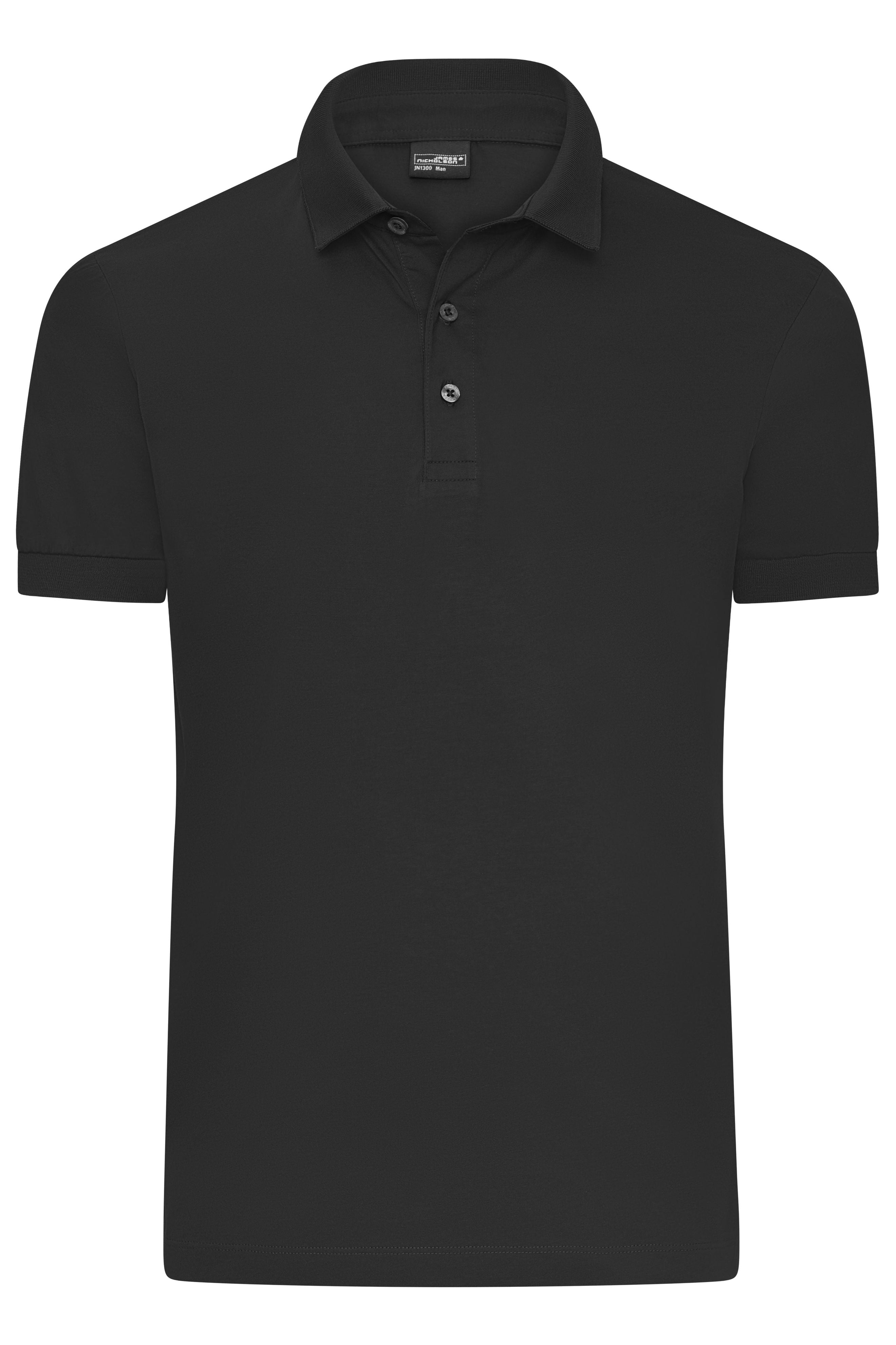 JN1300 - Men's Mercerised Polo in black Größe S von Daiber