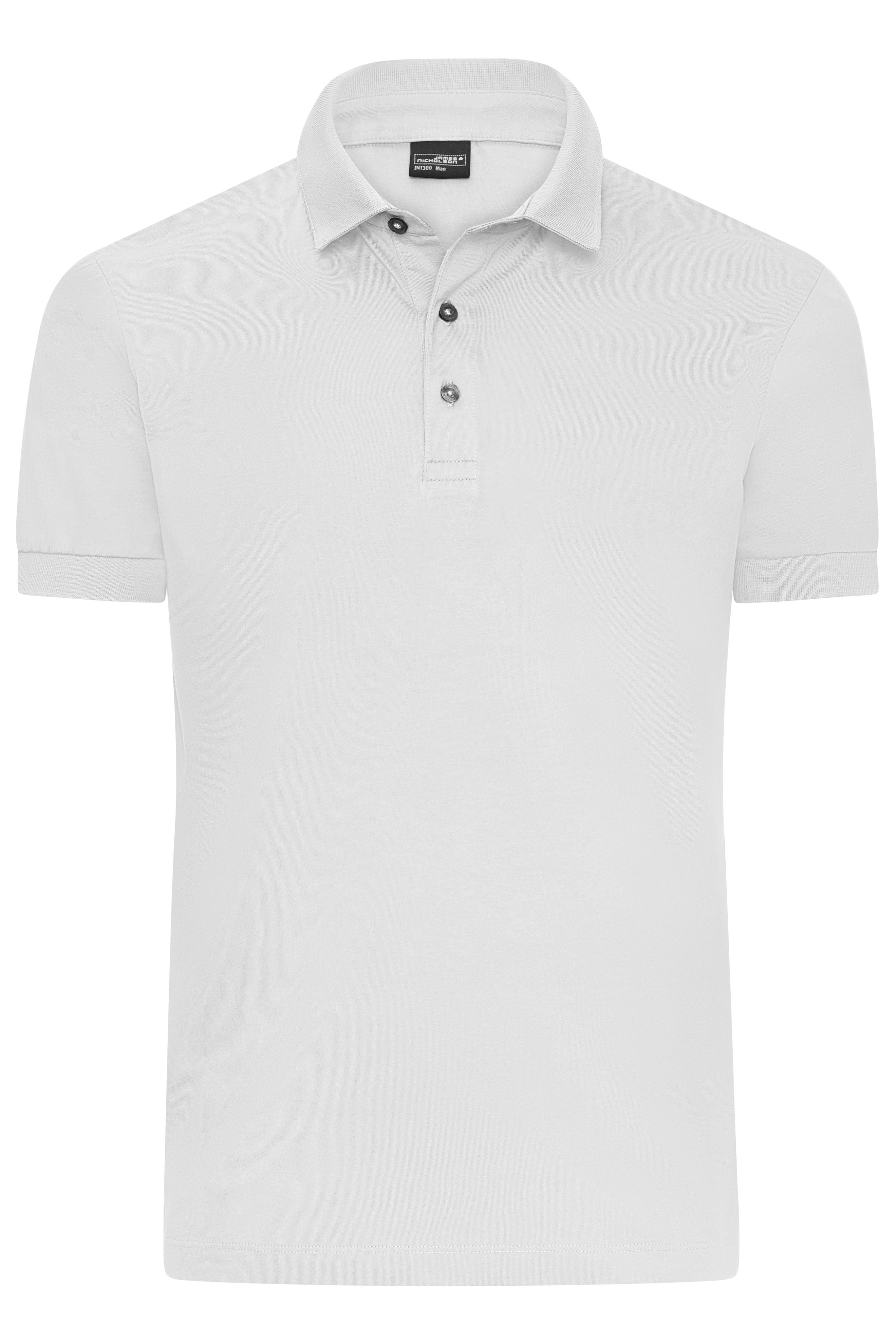 JN1300 - Men's Mercerised Polo in white Größe S von Daiber
