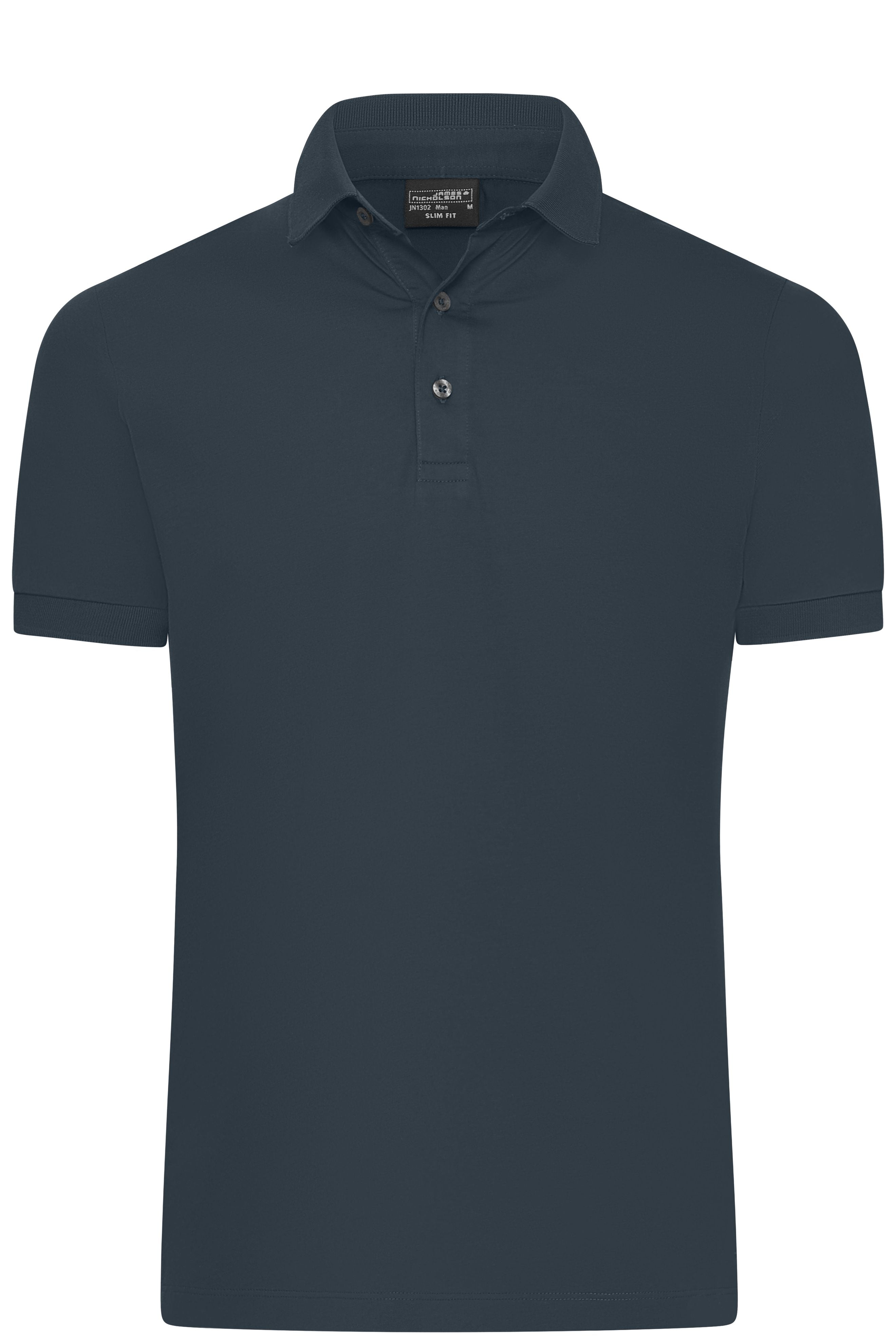 JN1302 - Men's Mercerised Polo Slim Fit in graphite Größe S von Daiber