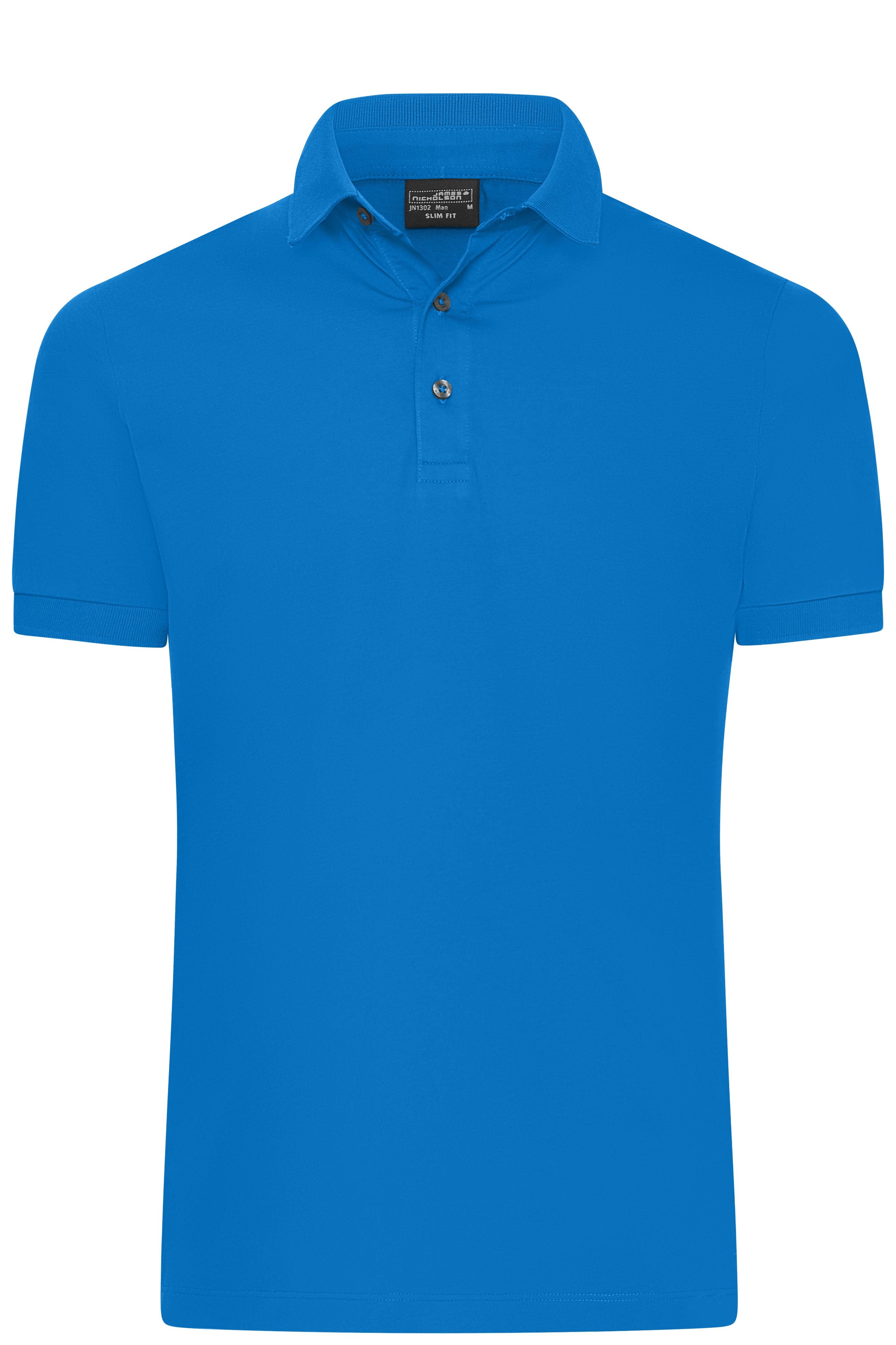 JN1302 - Men's Mercerised Polo Slim Fit in riviera Größe S von Daiber