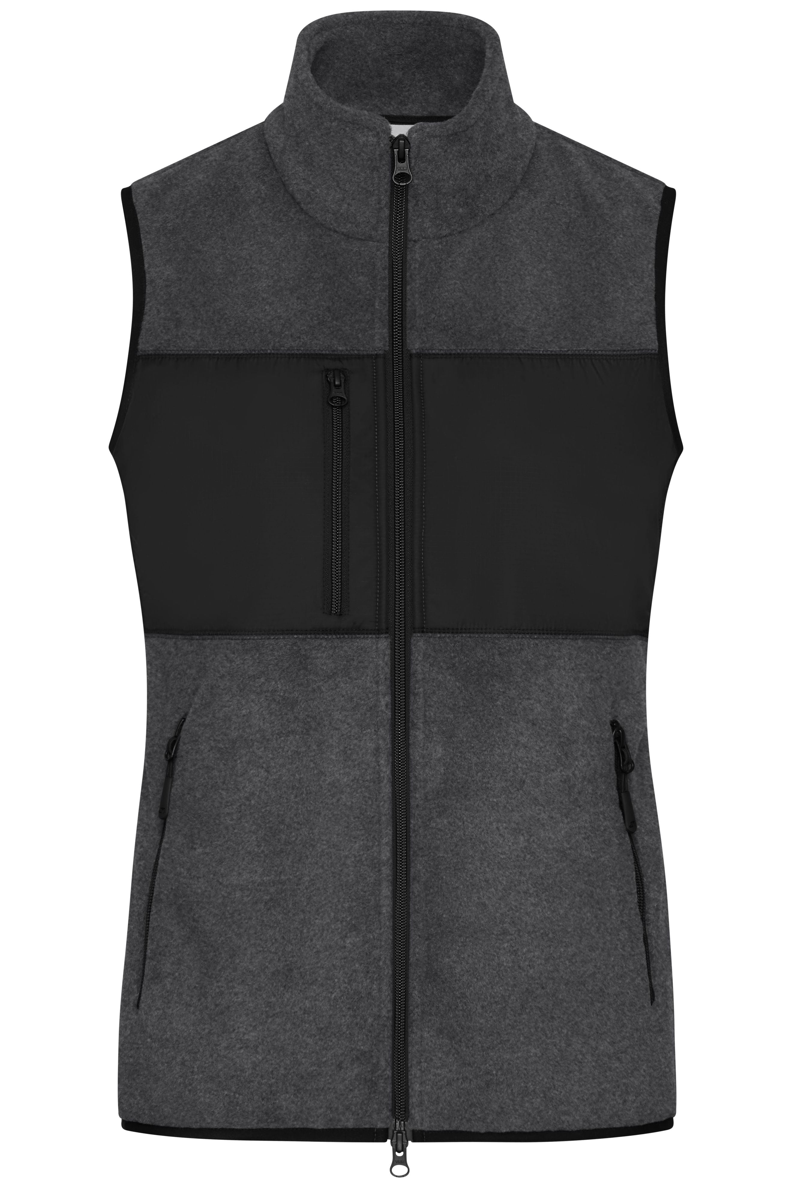JN1309 - Ladies' Fleece Vest in dark-melange/black Größe XS von Daiber
