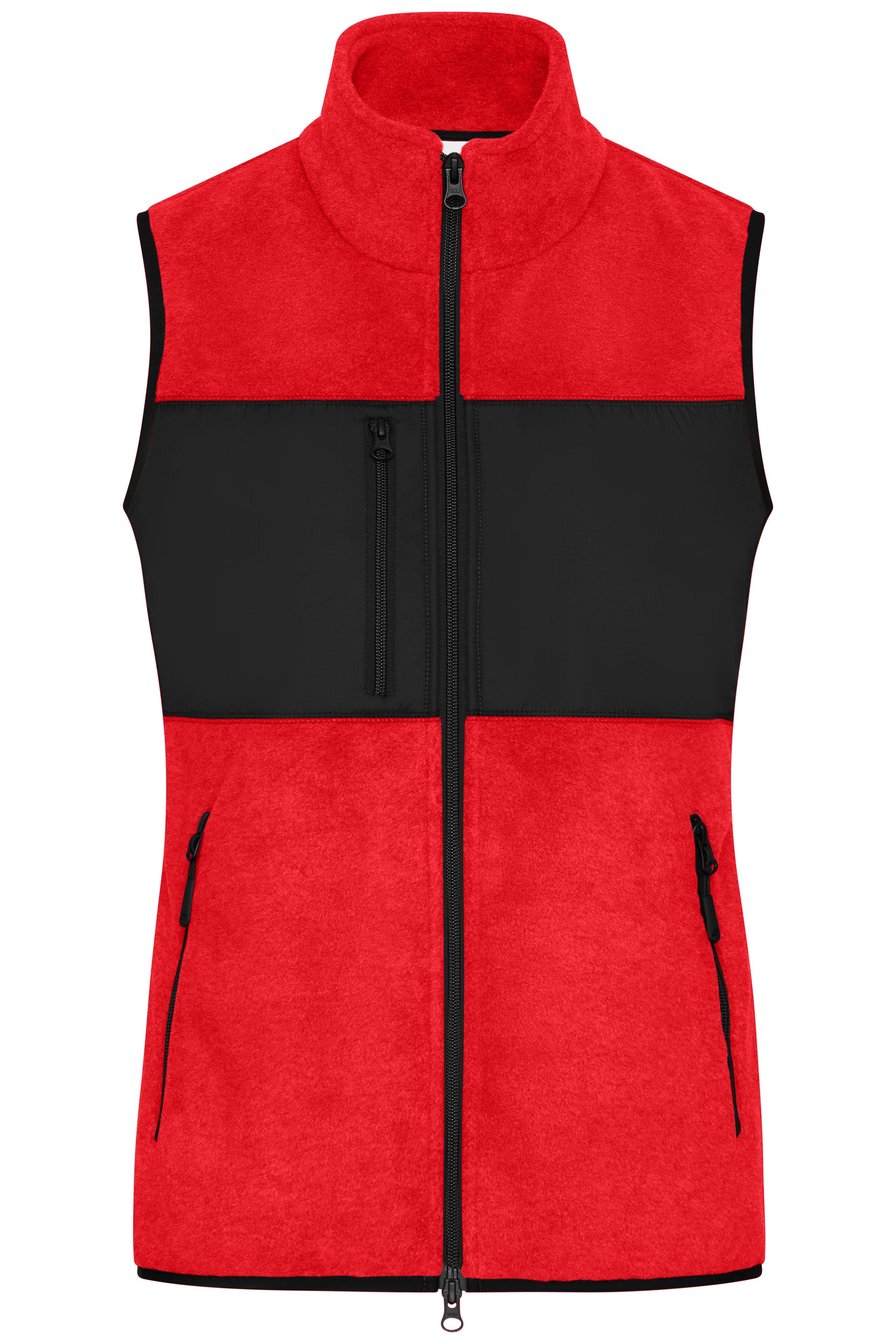 JN1309 - Ladies' Fleece Vest in red/black Größe XS von Daiber