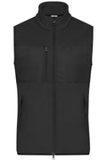 JN1310 - Men's Fleece Vest in black/black Größe S von Daiber
