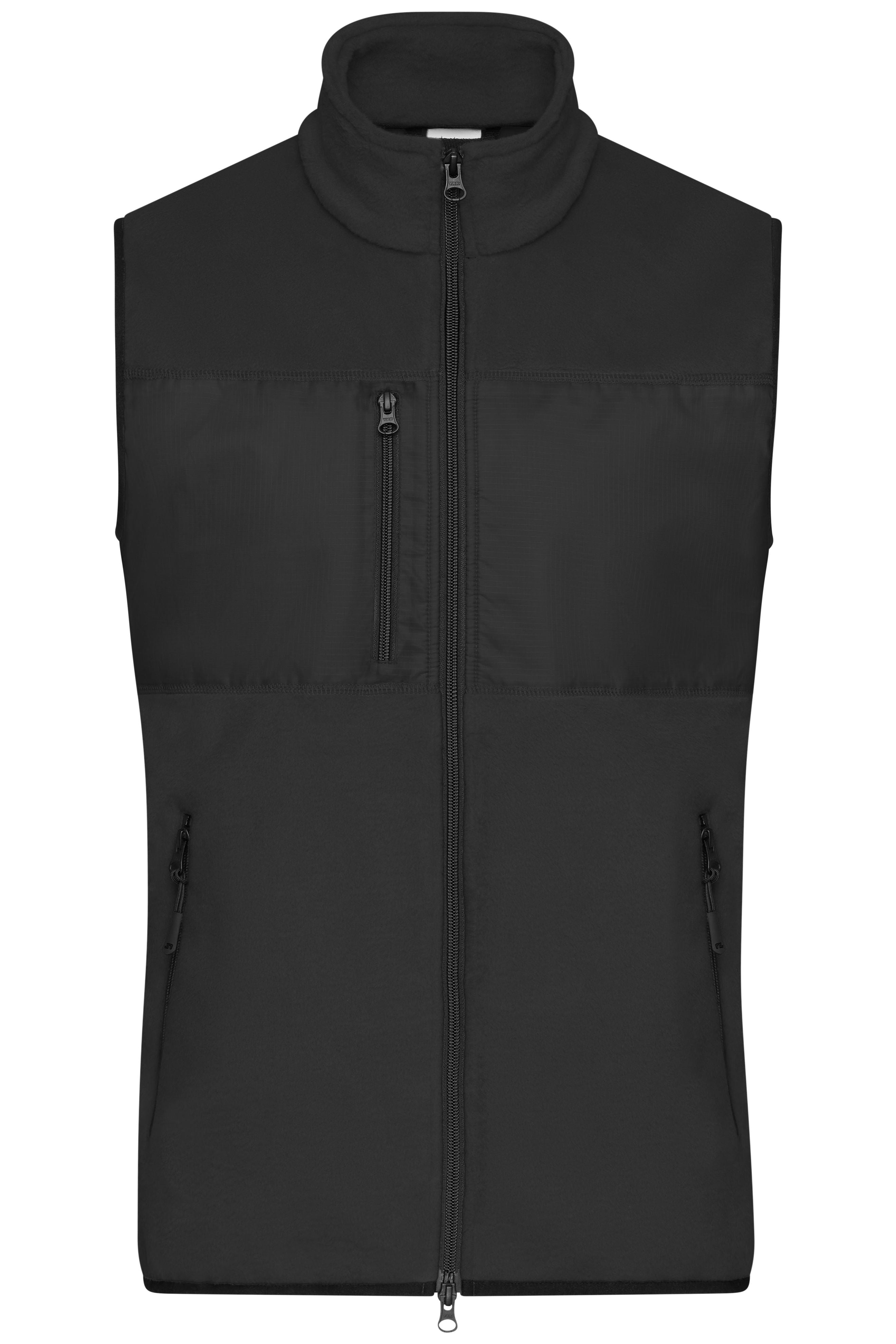 JN1310 - Men's Fleece Vest in black/black Größe S von Daiber