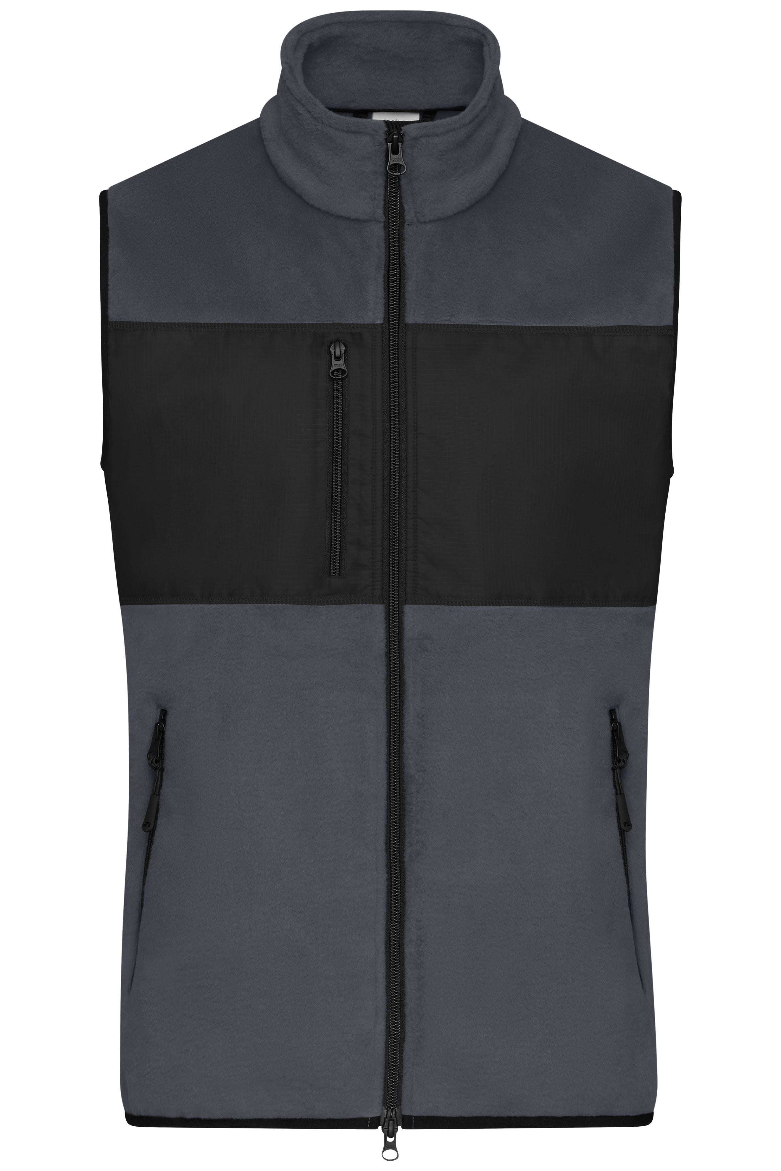 JN1310 - Men's Fleece Vest in carbon/black Größe S von Daiber