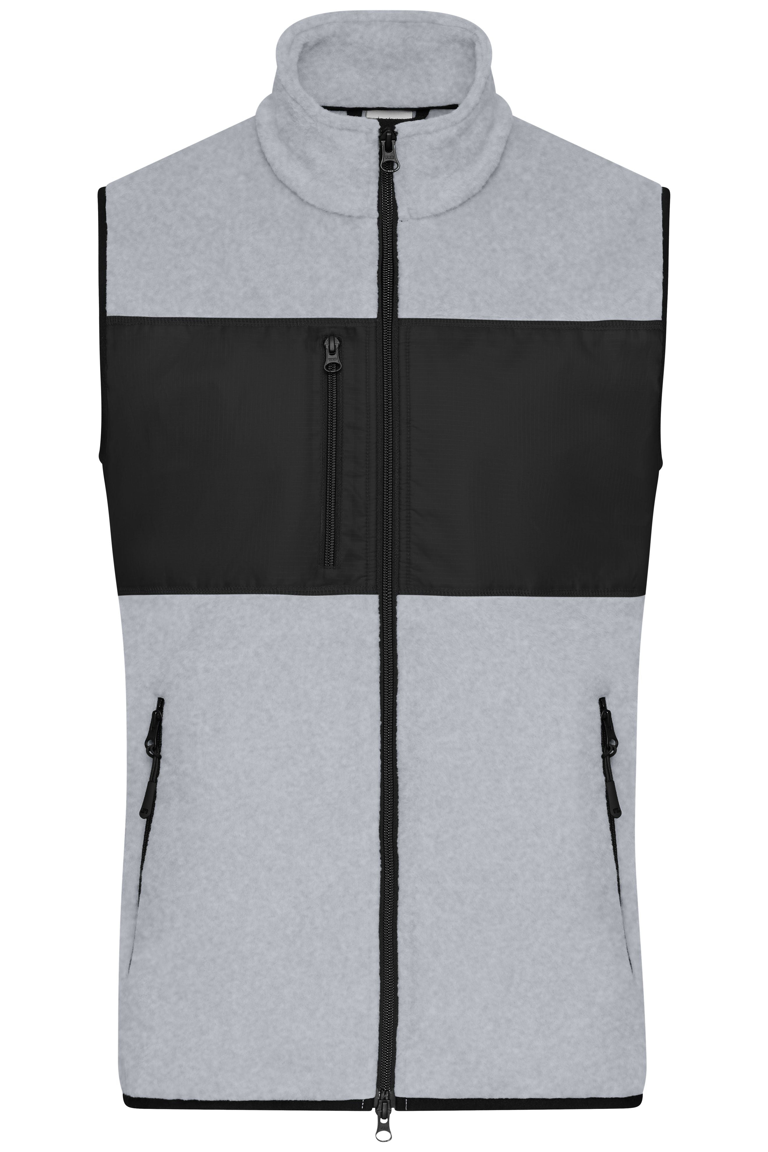 JN1310 - Men's Fleece Vest in light-melange/black Größe S von Daiber