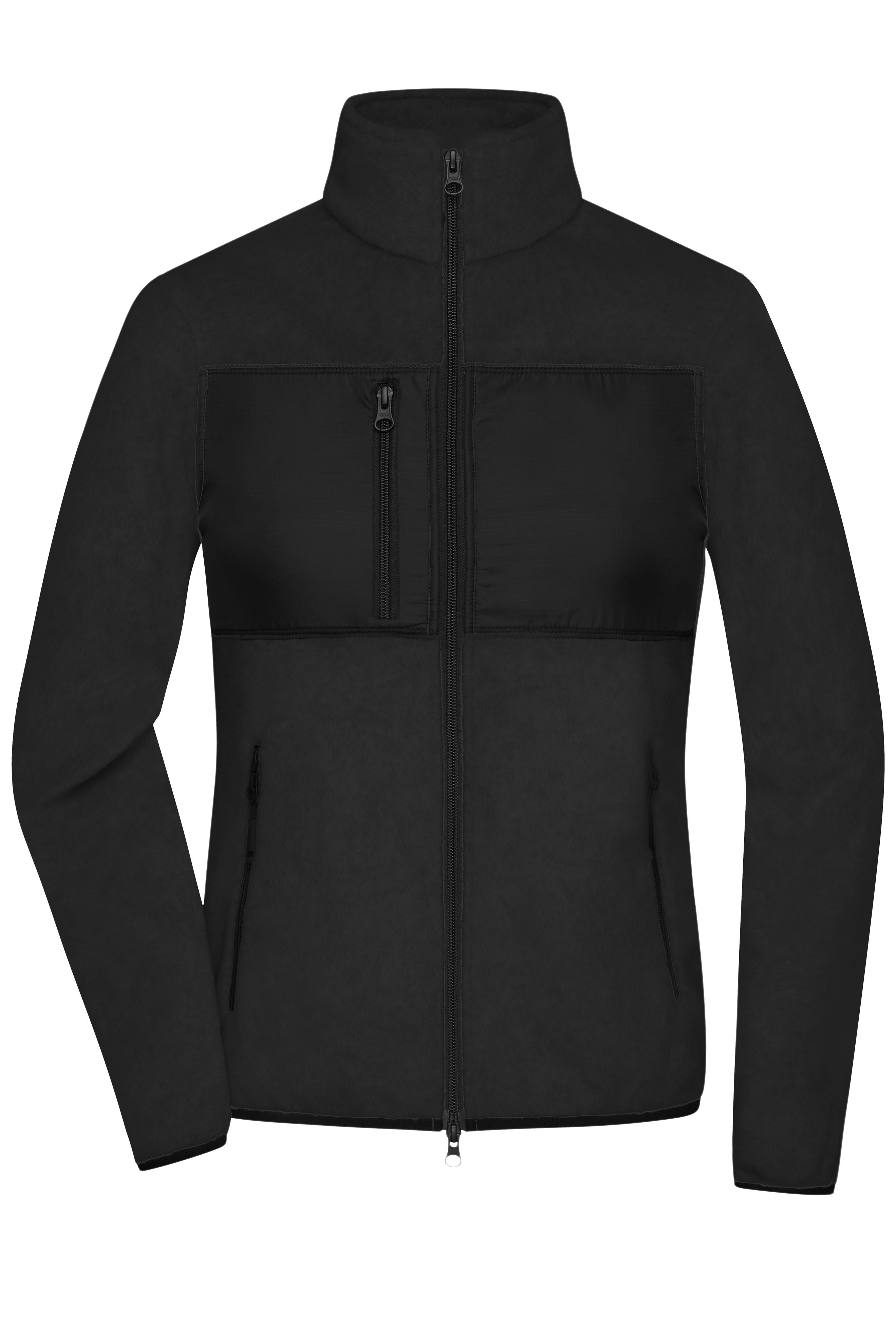 JN1311 - Ladies' Fleece Jacket in black/black Größe XS von Daiber