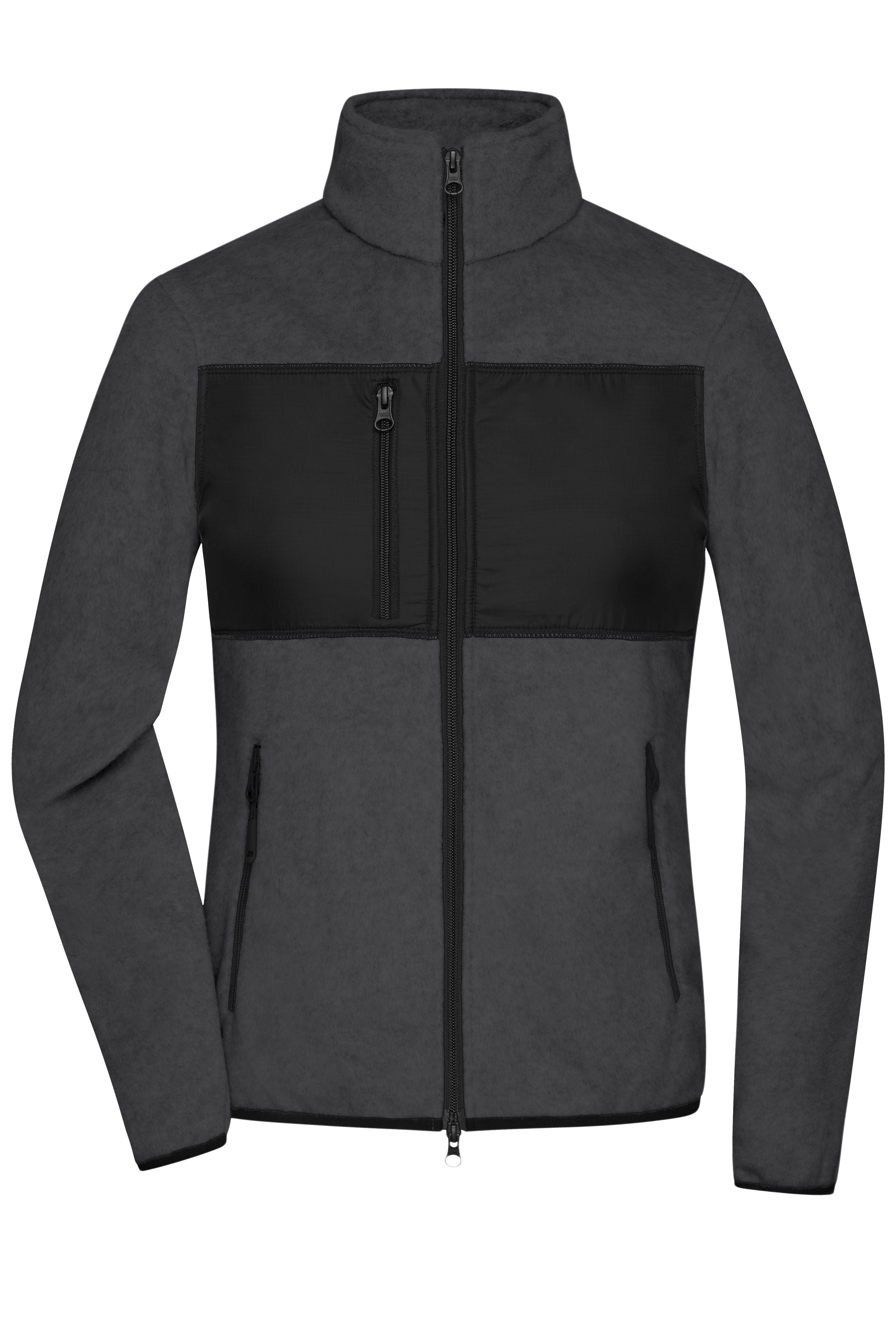 JN1311 - Ladies' Fleece Jacket in dark-melange/black Größe XS von Daiber