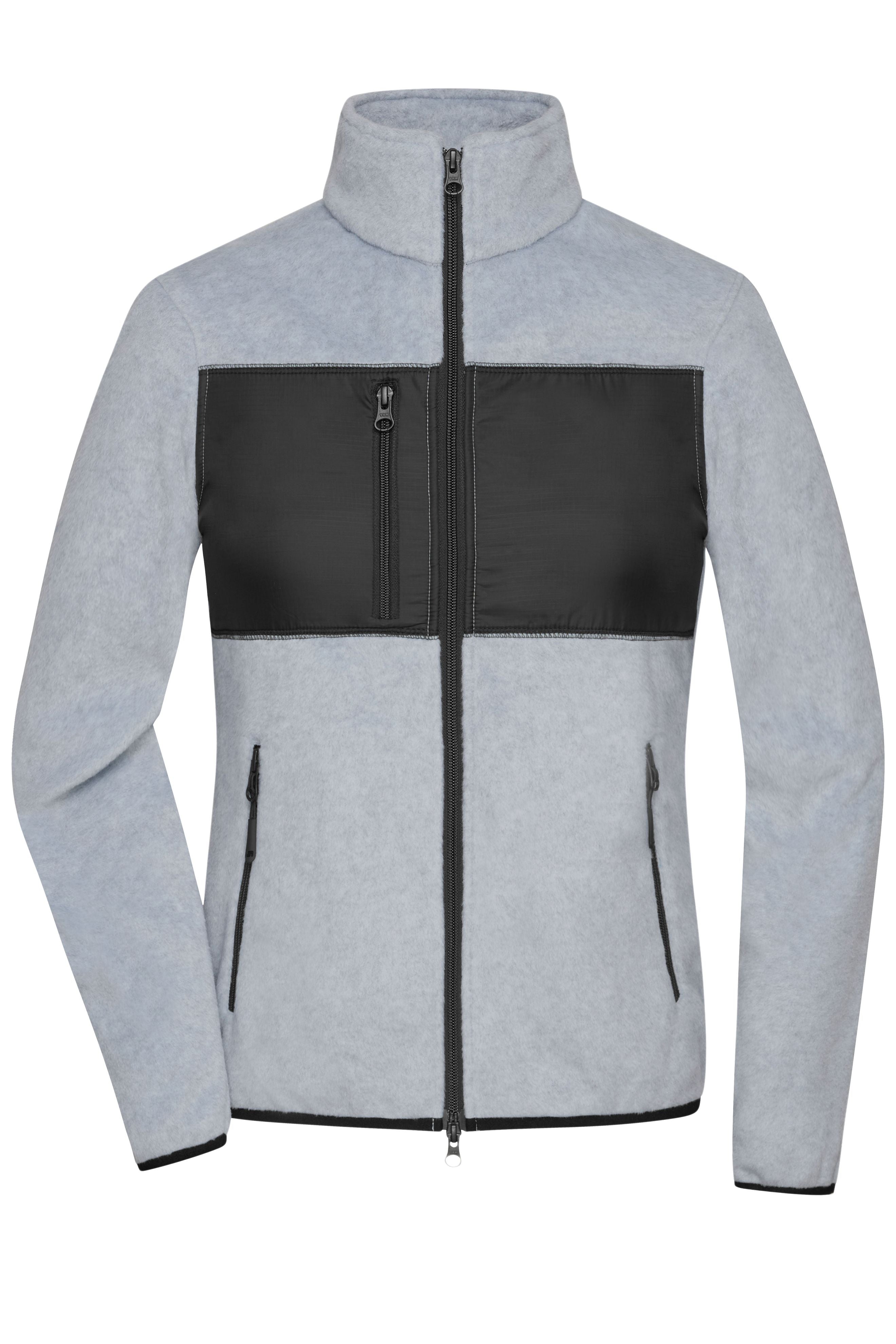 JN1311 - Ladies' Fleece Jacket in light-melange/black Größe XS von Daiber