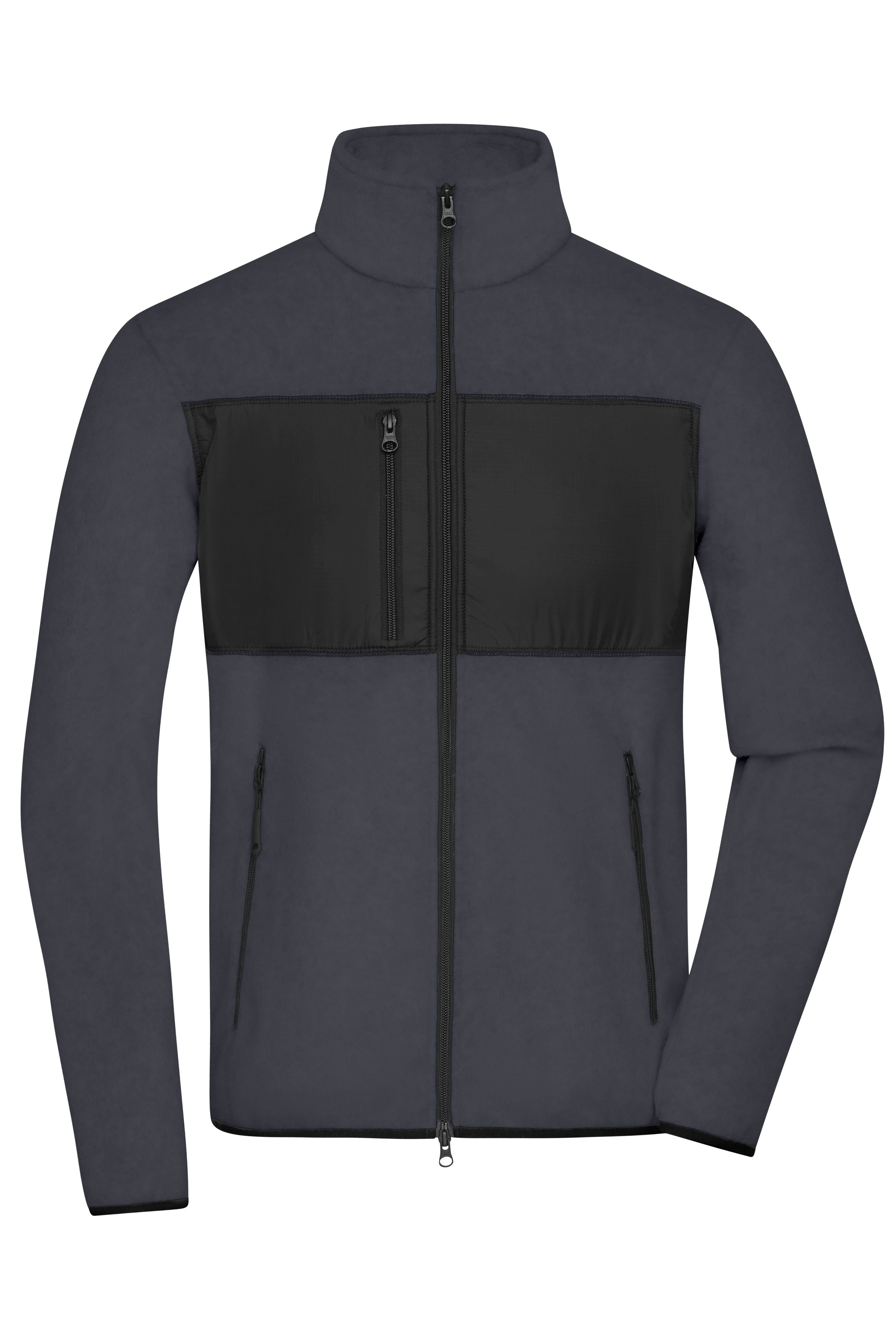 JN1312 - Men's Fleece Jacket in carbon/black Größe S von Daiber
