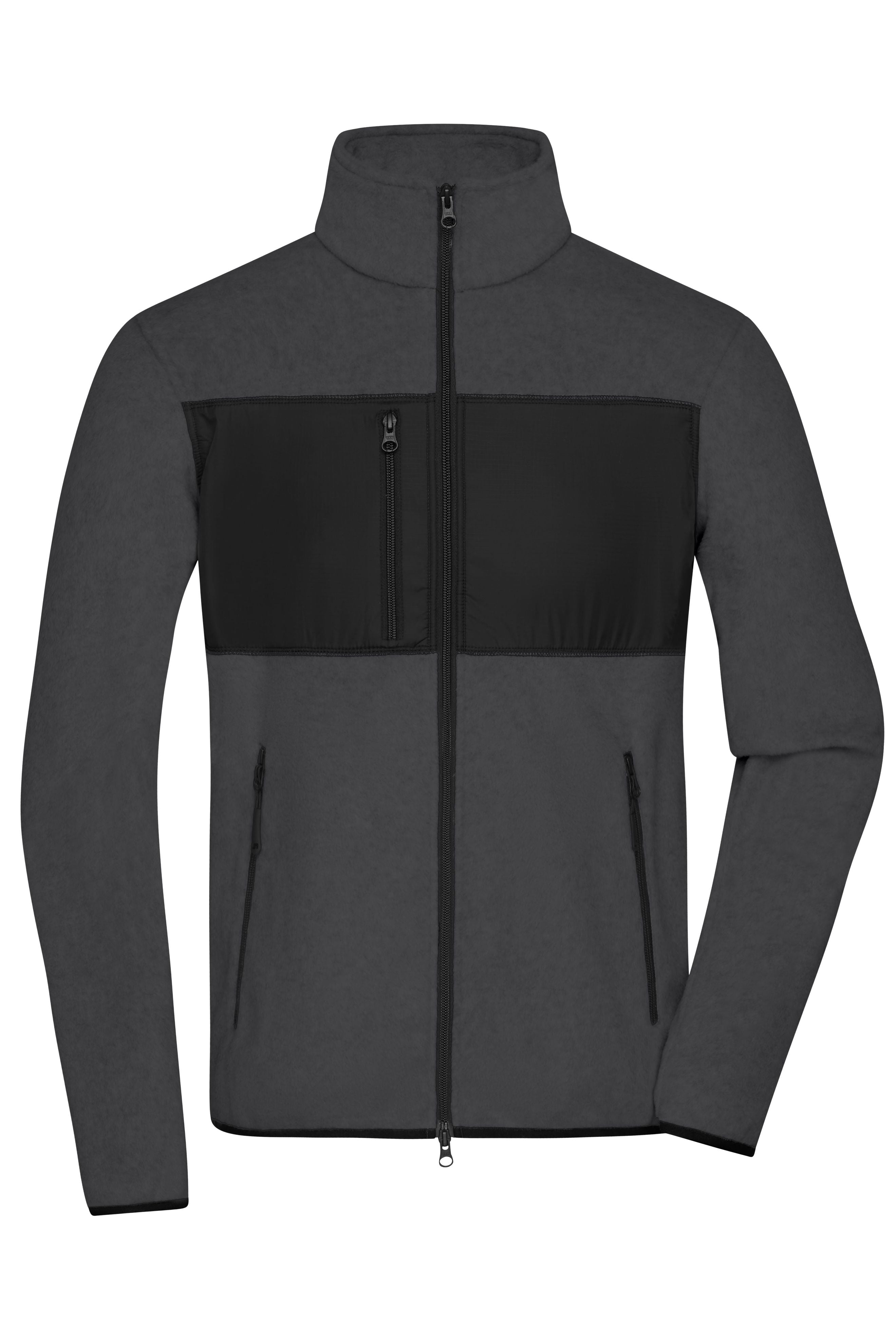JN1312 - Men's Fleece Jacket in dark-melange/black Größe S von Daiber