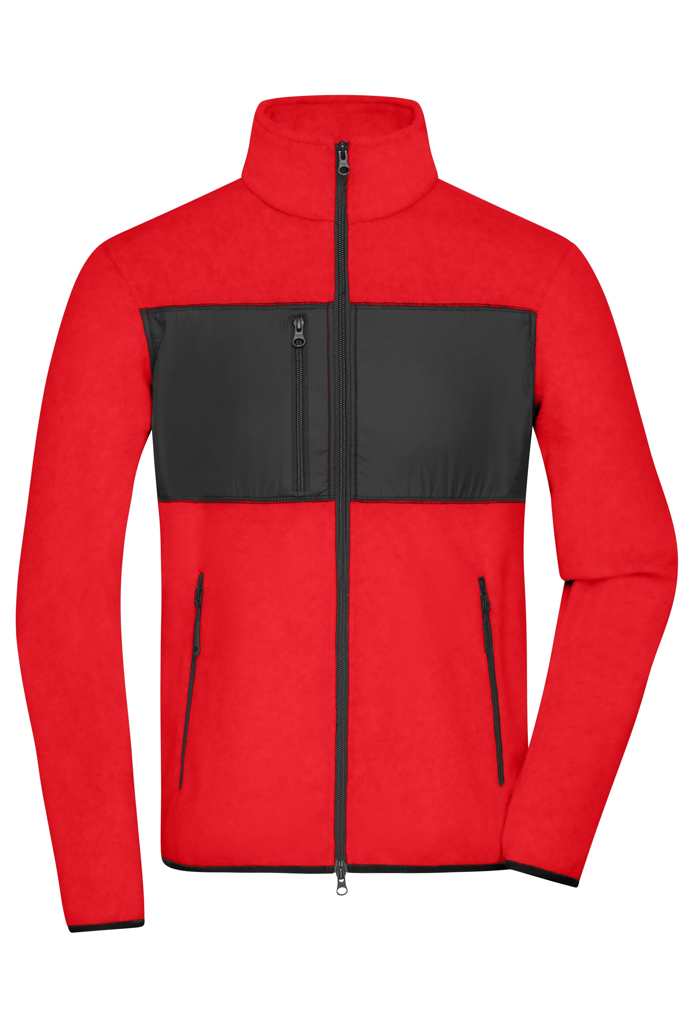 JN1312 - Men's Fleece Jacket in red/black Größe S von Daiber