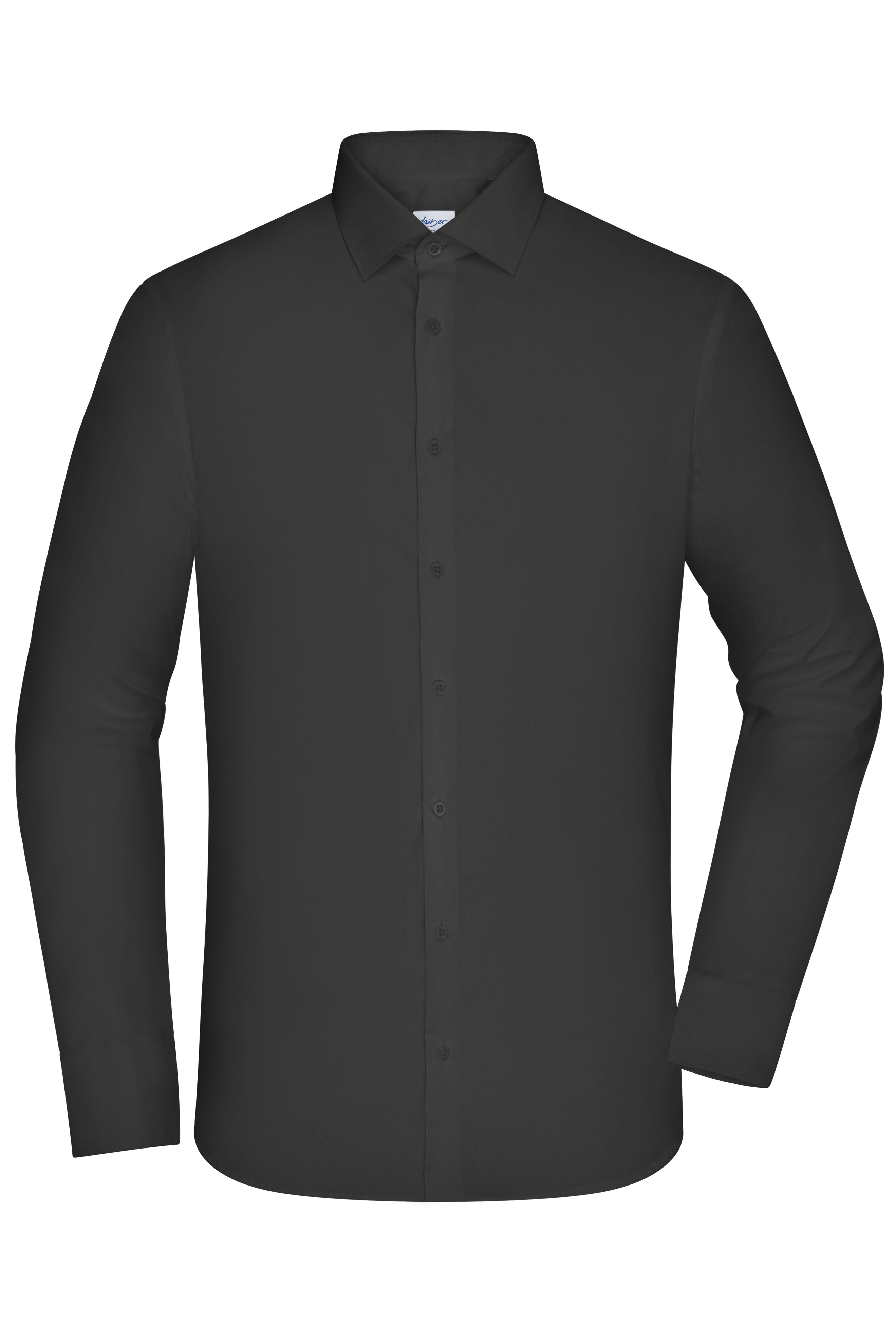 JN1372 - Men's Shirt - SLIM FIT - in black Größe S von Daiber