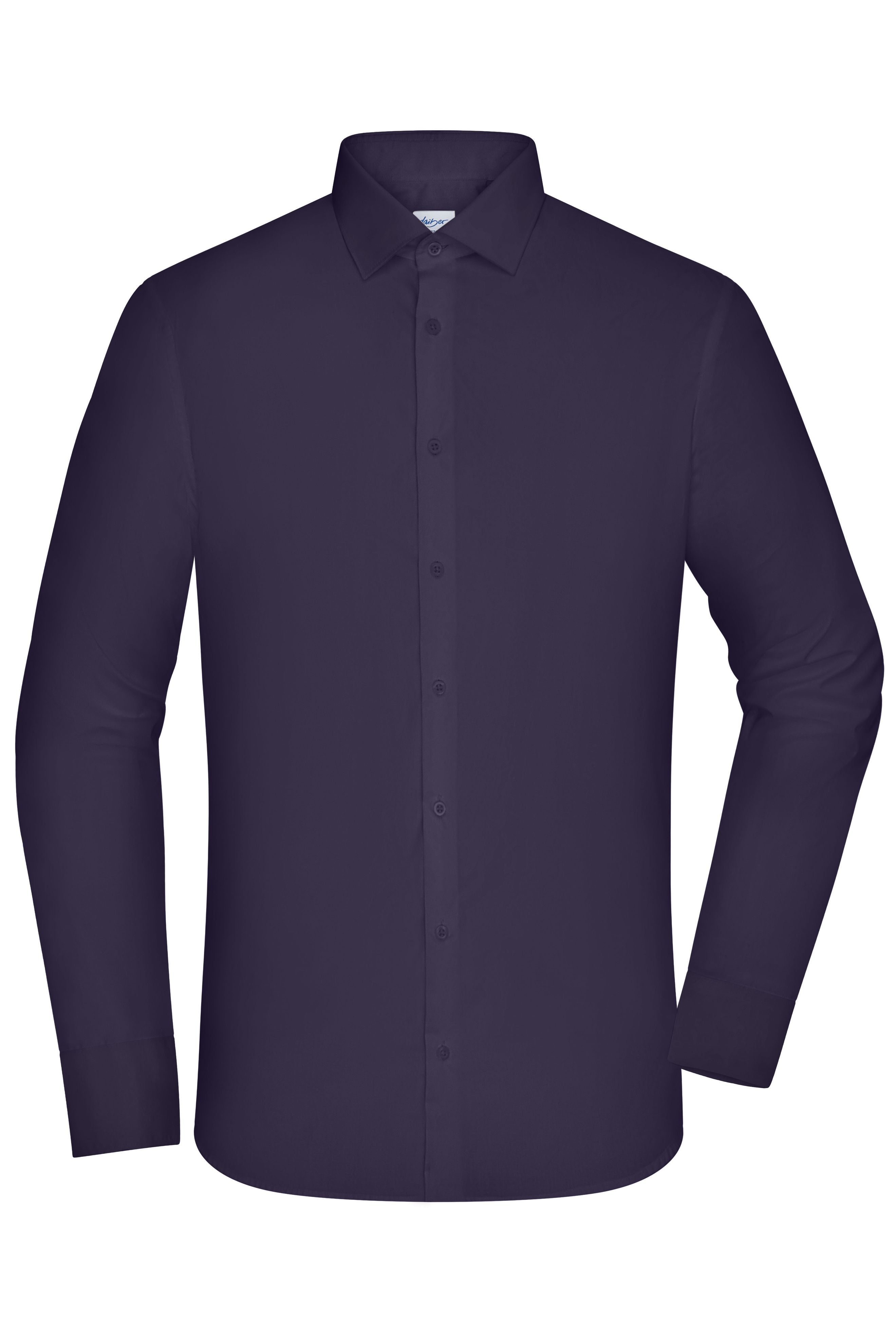 JN1372 - Men's Shirt - SLIM FIT - in deep-purple Größe S von Daiber