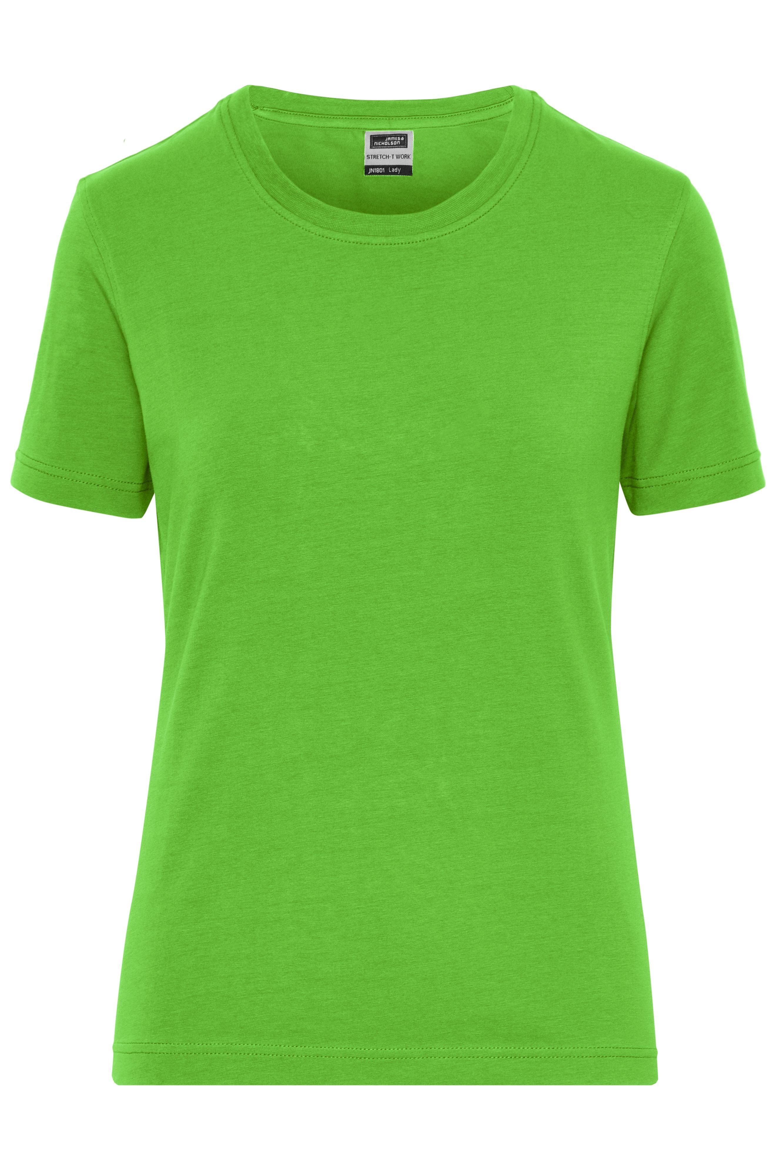 JN1801 - Ladies' BIO Stretch-T Work - SOLID - in lime-green Größe XS von Daiber
