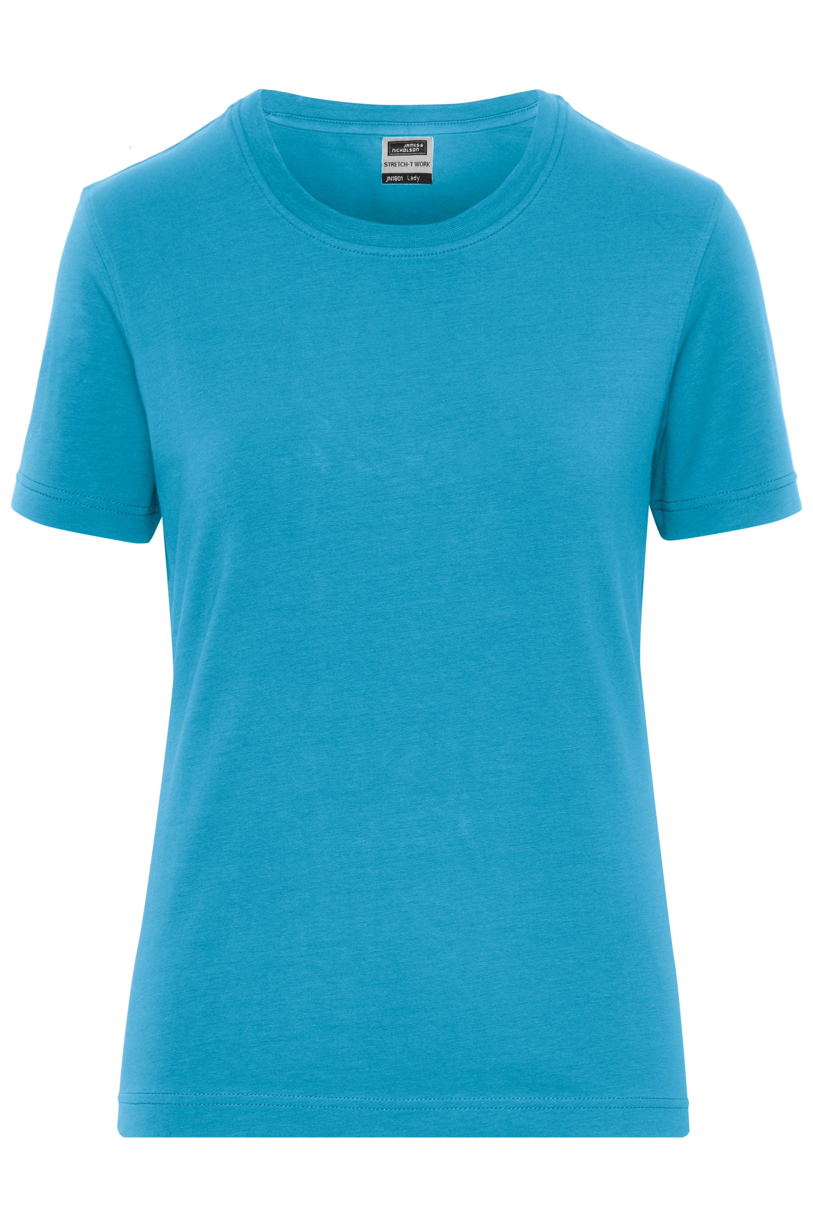 JN1801 - Ladies' BIO Stretch-T Work - SOLID - in turquoise Größe XS von Daiber