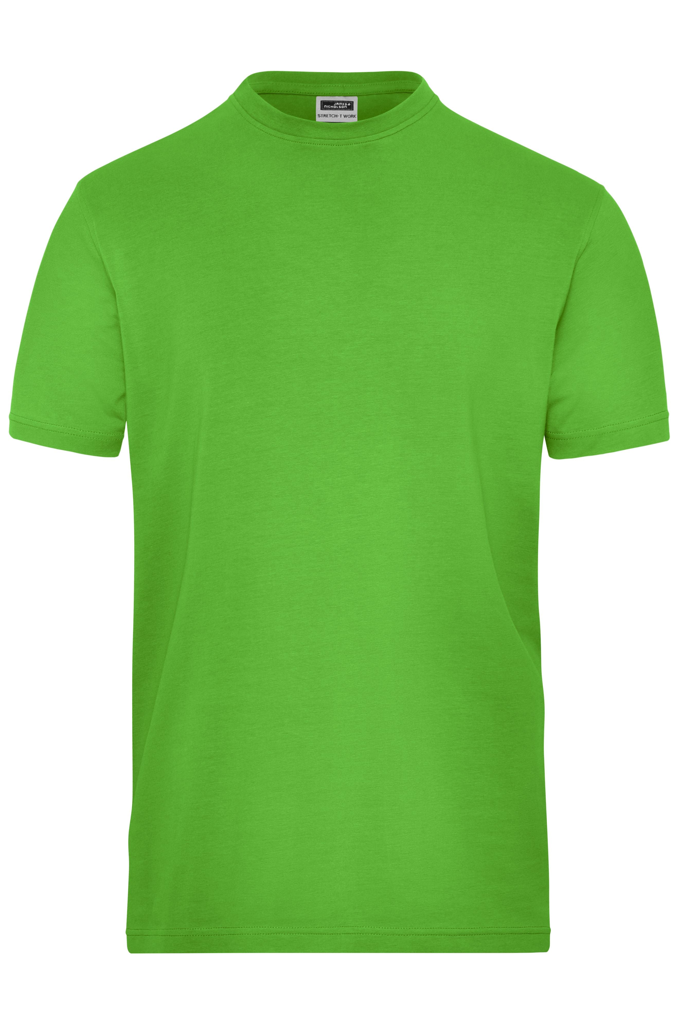 JN1802 - Men's BIO Stretch-T Work - SOLID - in lime-green Größe XS von Daiber