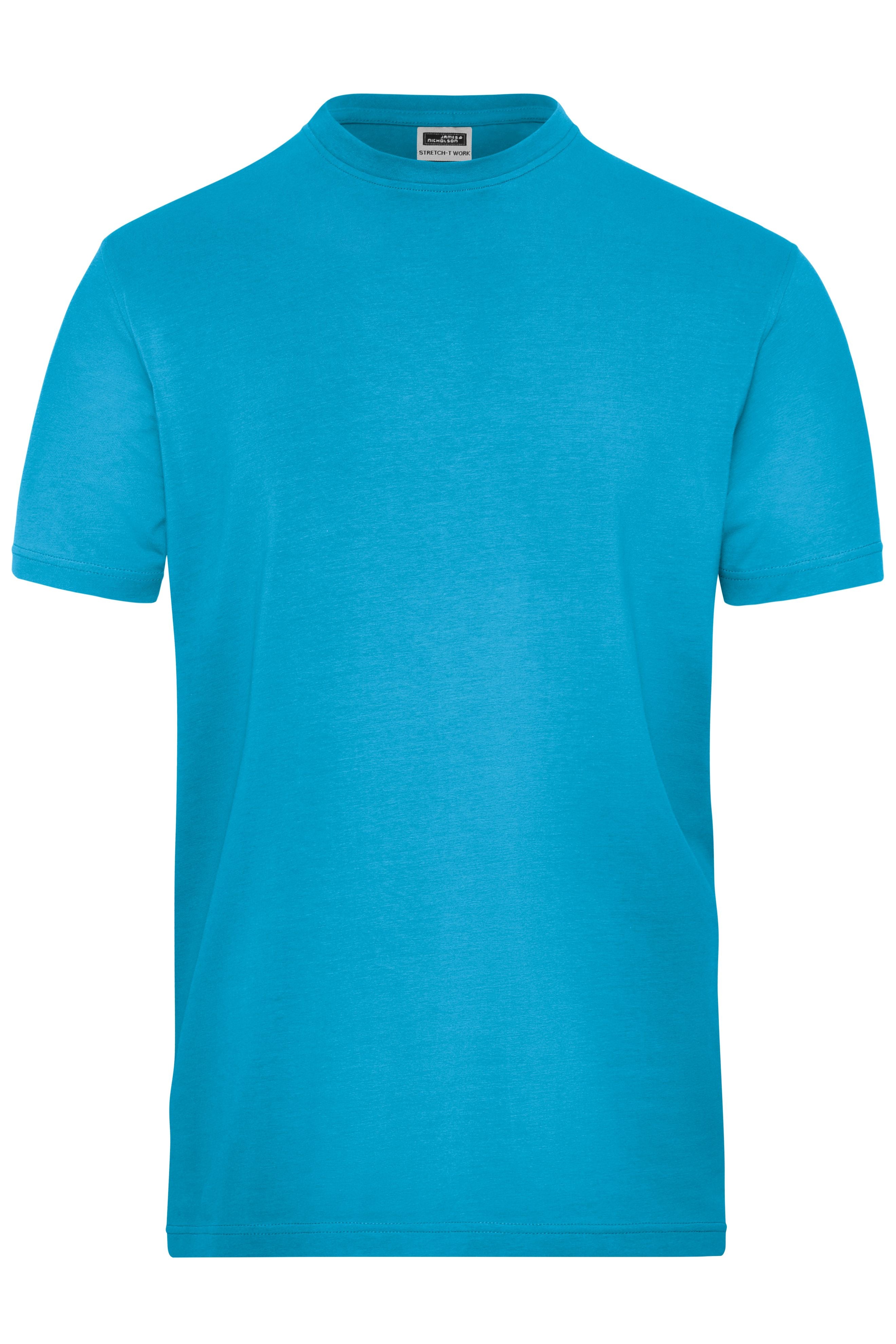 JN1802 - Men's BIO Stretch-T Work - SOLID - in turquoise Größe XS von Daiber