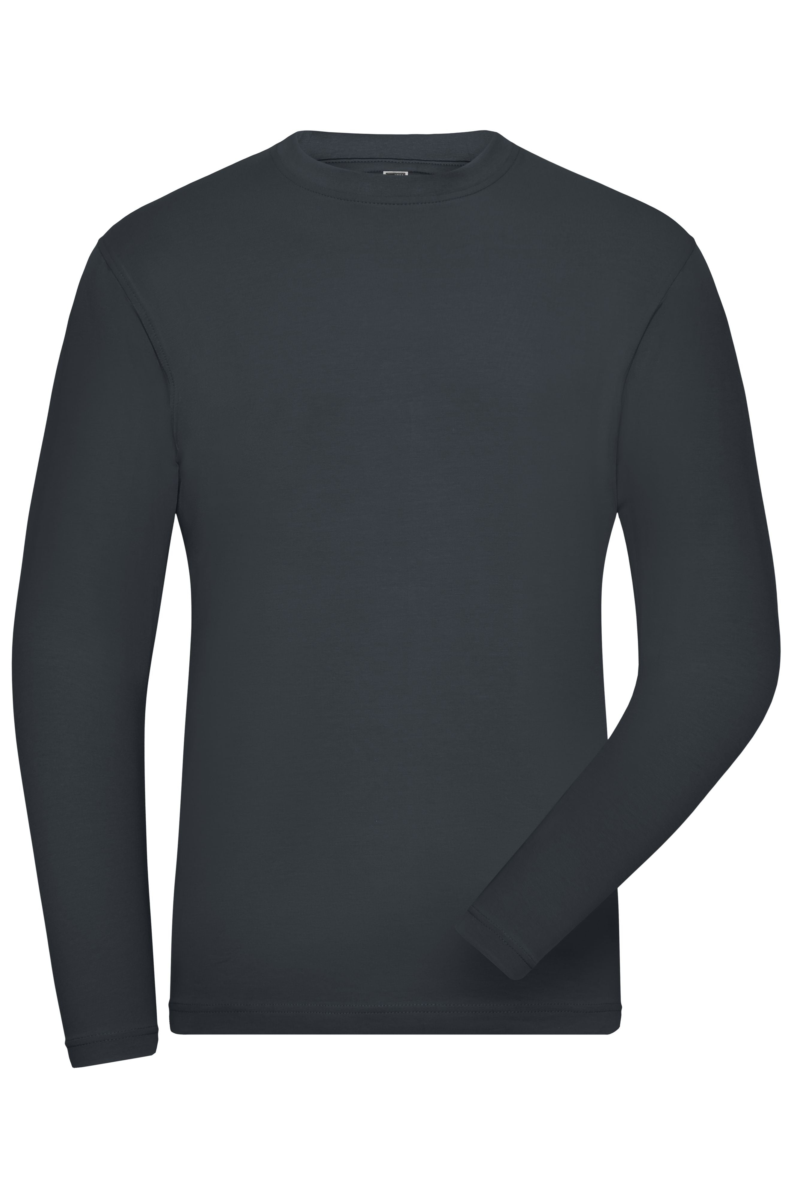 JN1804 - Men's BIO Stretch-Longsleeve Work - SOLID - in carbon Größe XS von Daiber