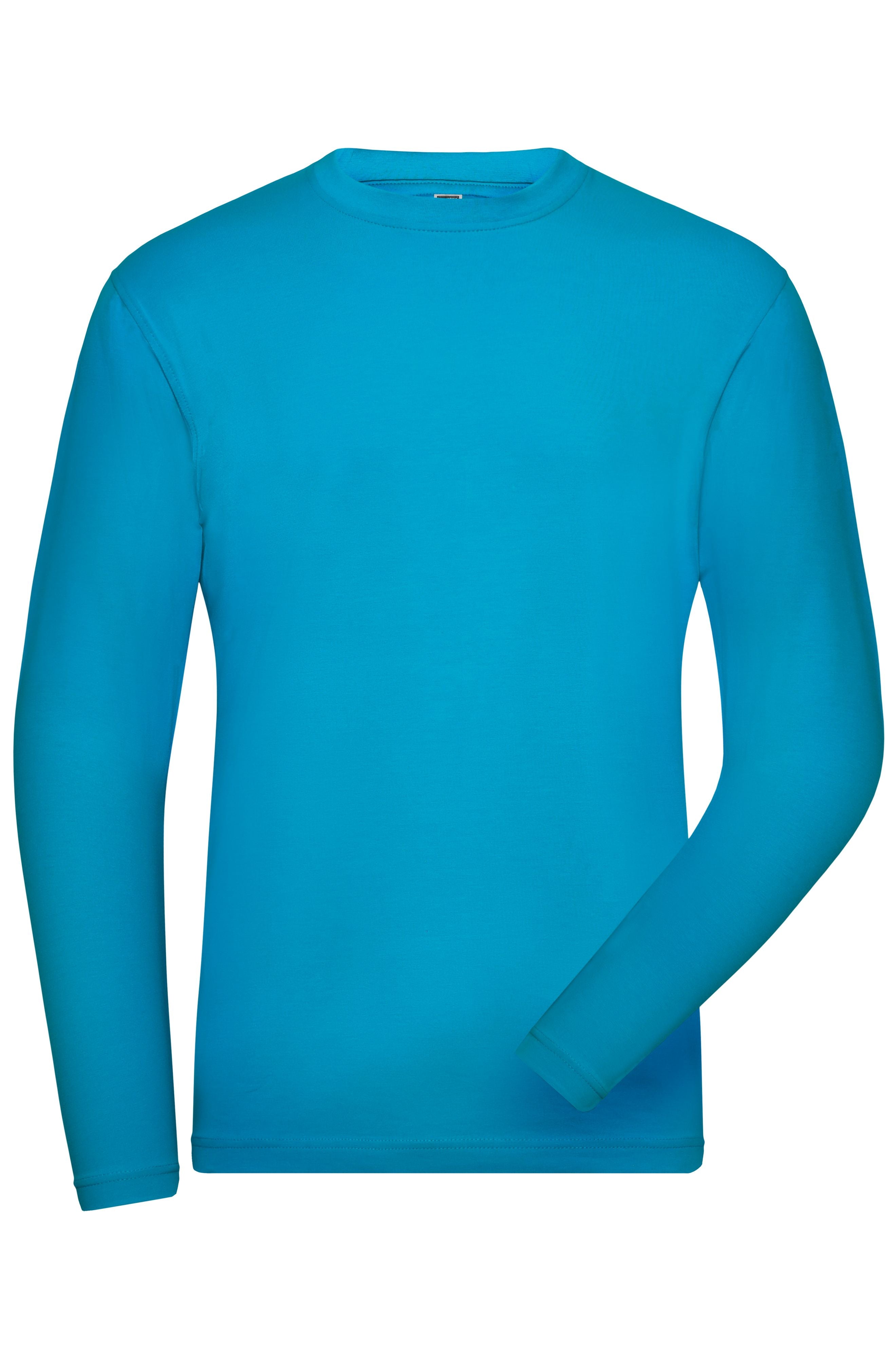 JN1804 - Men's BIO Stretch-Longsleeve Work - SOLID - in turquoise Größe XS von Daiber
